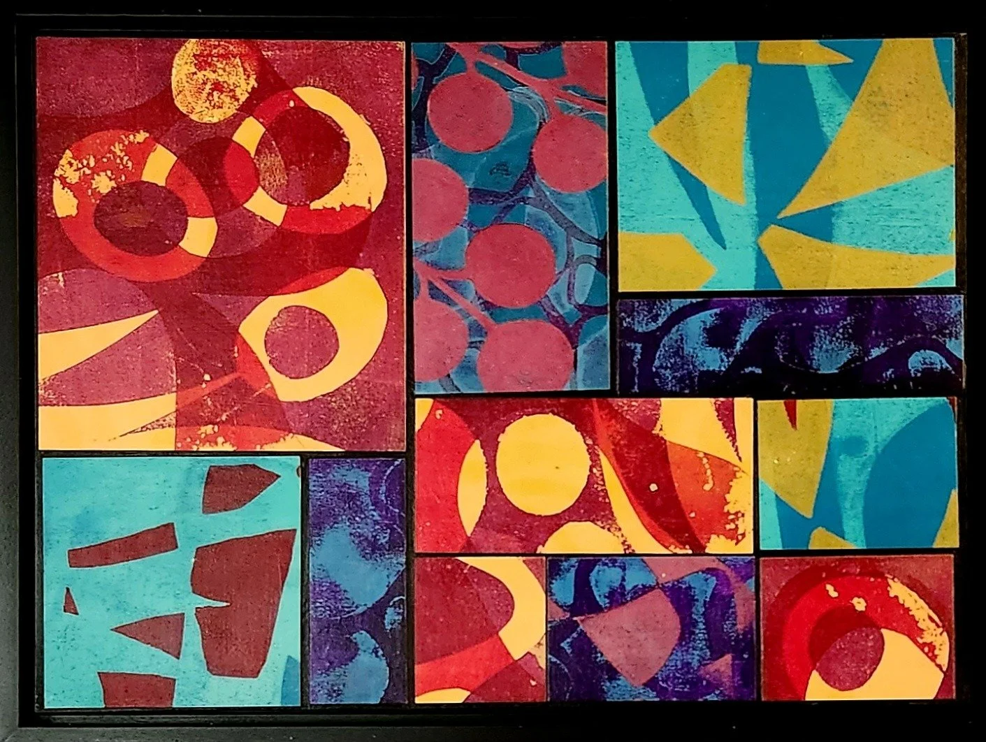 Wind and Rain - 
The rain cleans the air and makes it sweet after the
wind has whipped up particles of dirt, plants, and debris.
Here in the desert, the creosote releases its distinct aroma 
into the freshest desert air.

12 x 16 Original Art Collage