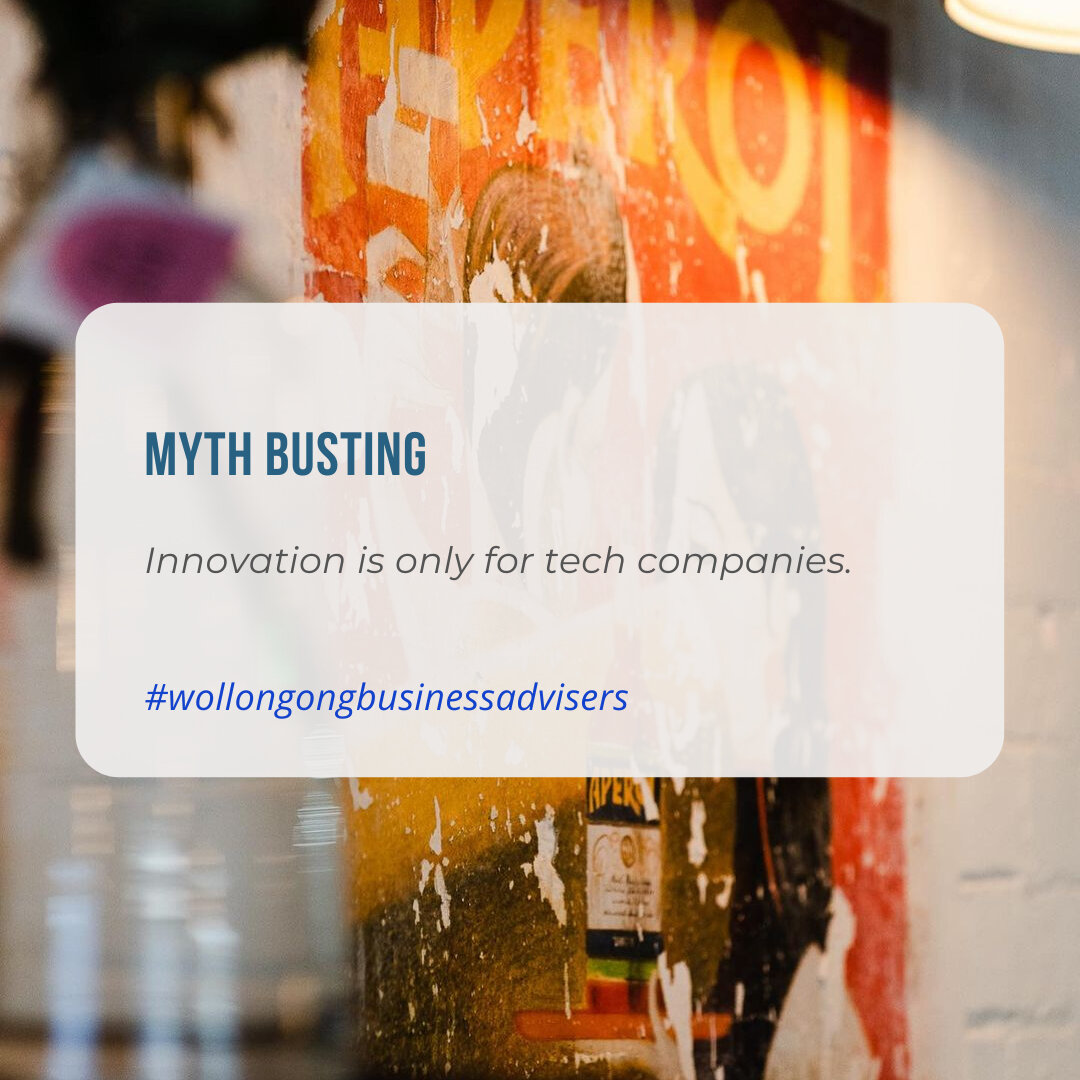 Myth Busted 💣⁣
Innovation Is Not Exclusive to Tech Companies.

 It's a powerful force that can transform any business, regardless of its industry or size. 

 Innovation takes many forms, from enhancing customer experiences to optimising internal pro