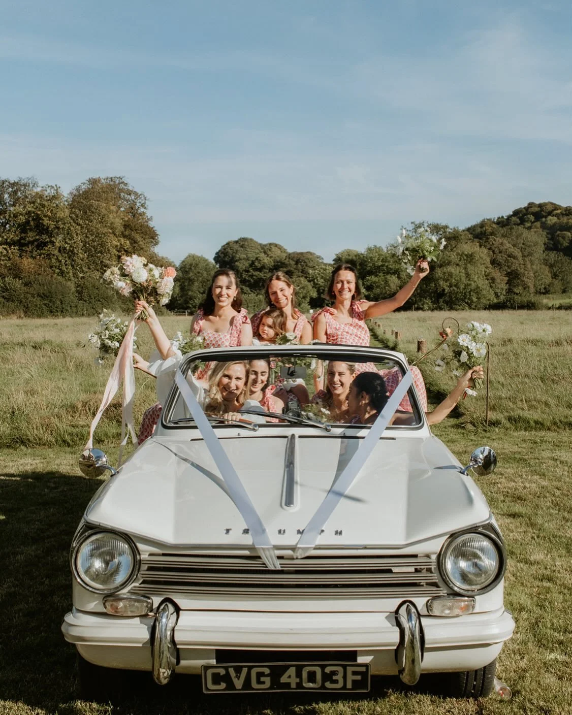 A moment for the bridesmaids