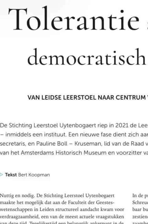 Interview in de Wereld van filantropie