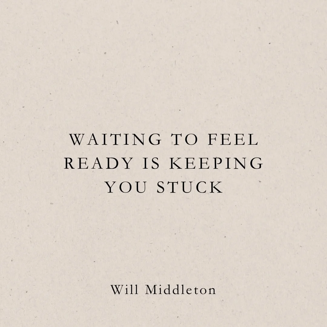 You&rsquo;re not waiting to feel ready.
You&rsquo;re waiting to feel safe.

I get that committing to working on yourself with a coach or therapist is scary.

But what&rsquo;s scarier is never dealing with the issues that are holding you back from bei