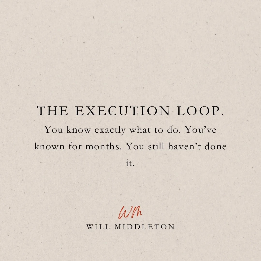 The execution loop and why the people stuck in it are almost never the ones who lack discipline.

Swipe to the end. This one is worth saving.

Will ❤️