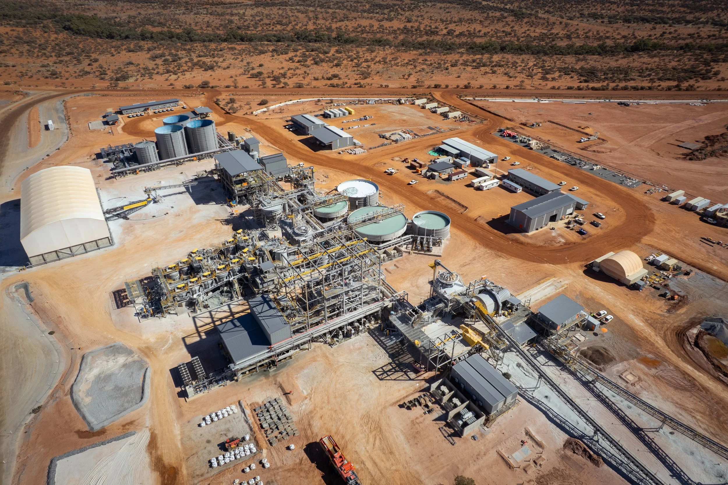 Overhead view of mining operations at Liontown