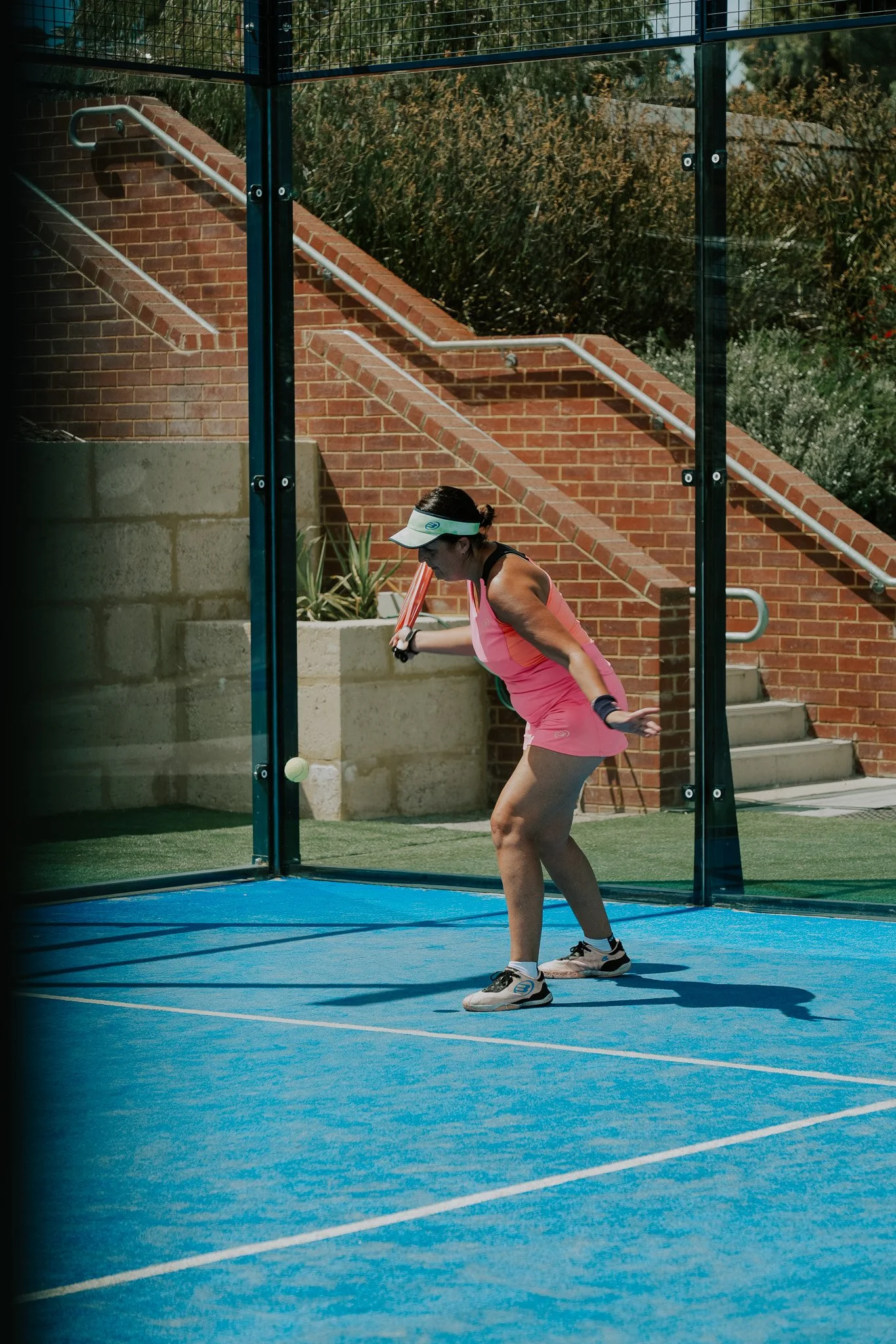 Female padel tennis player