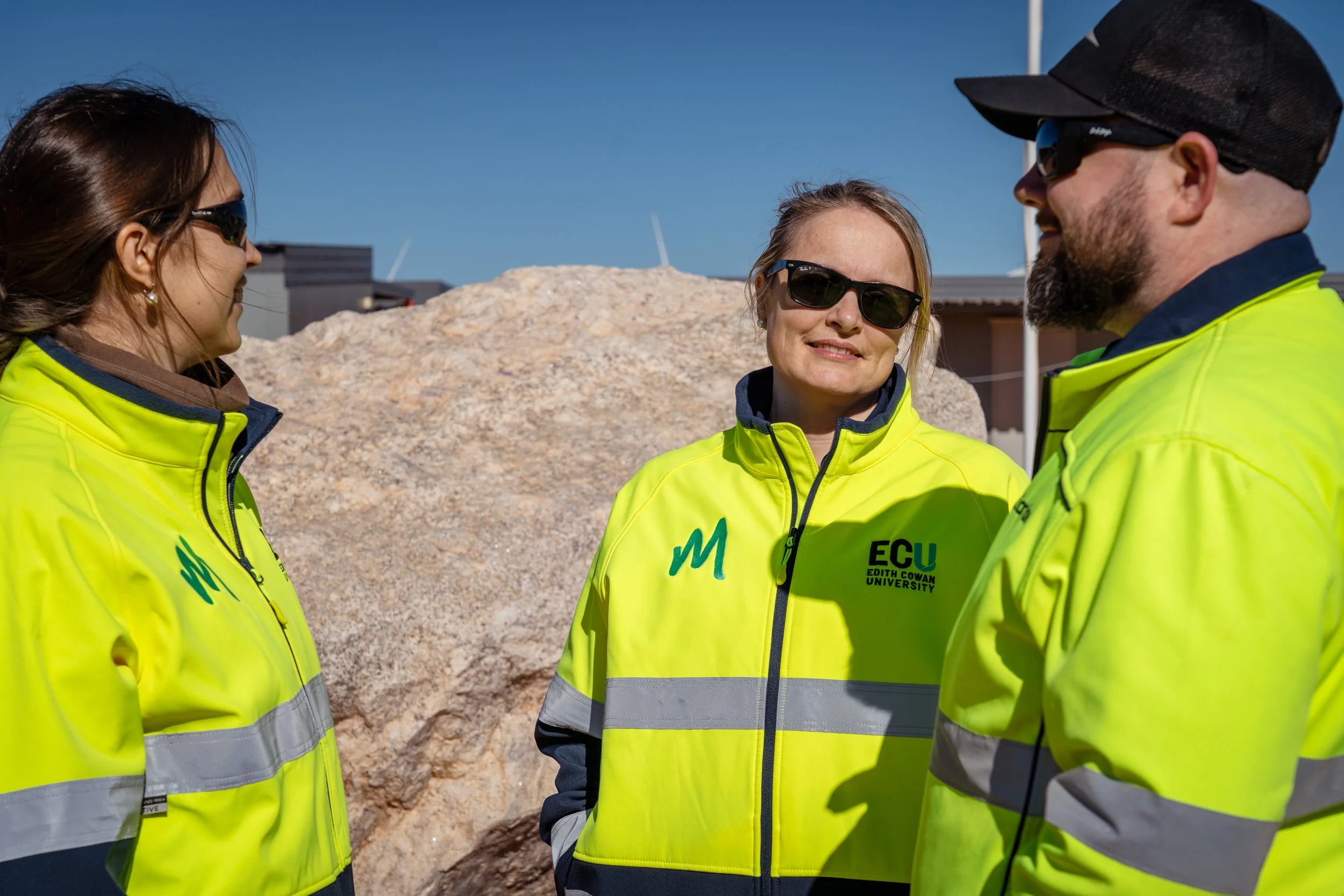 Liontown employee engaging with ECU researchers