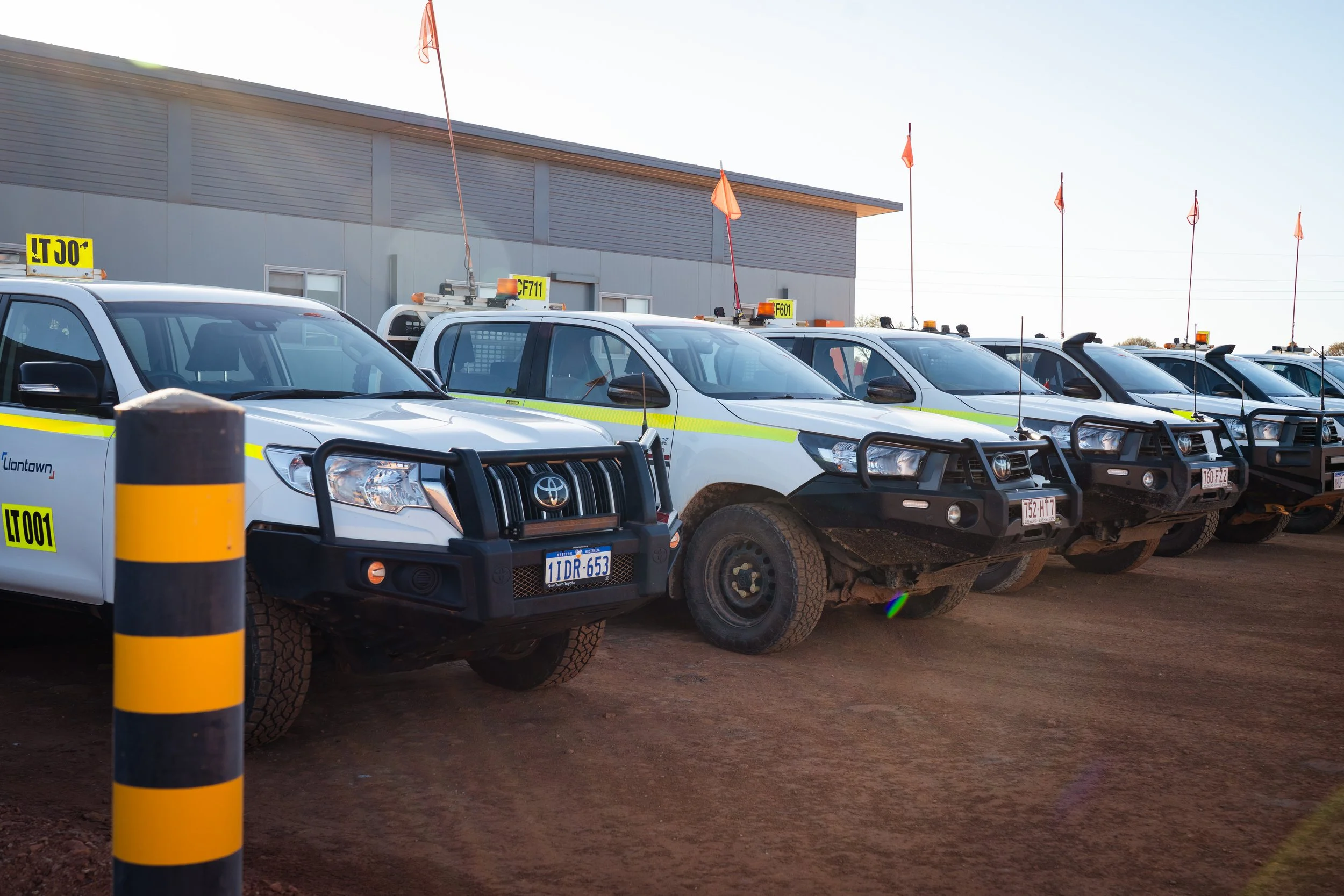 Fleet of mining vehicles at Liontown operations
