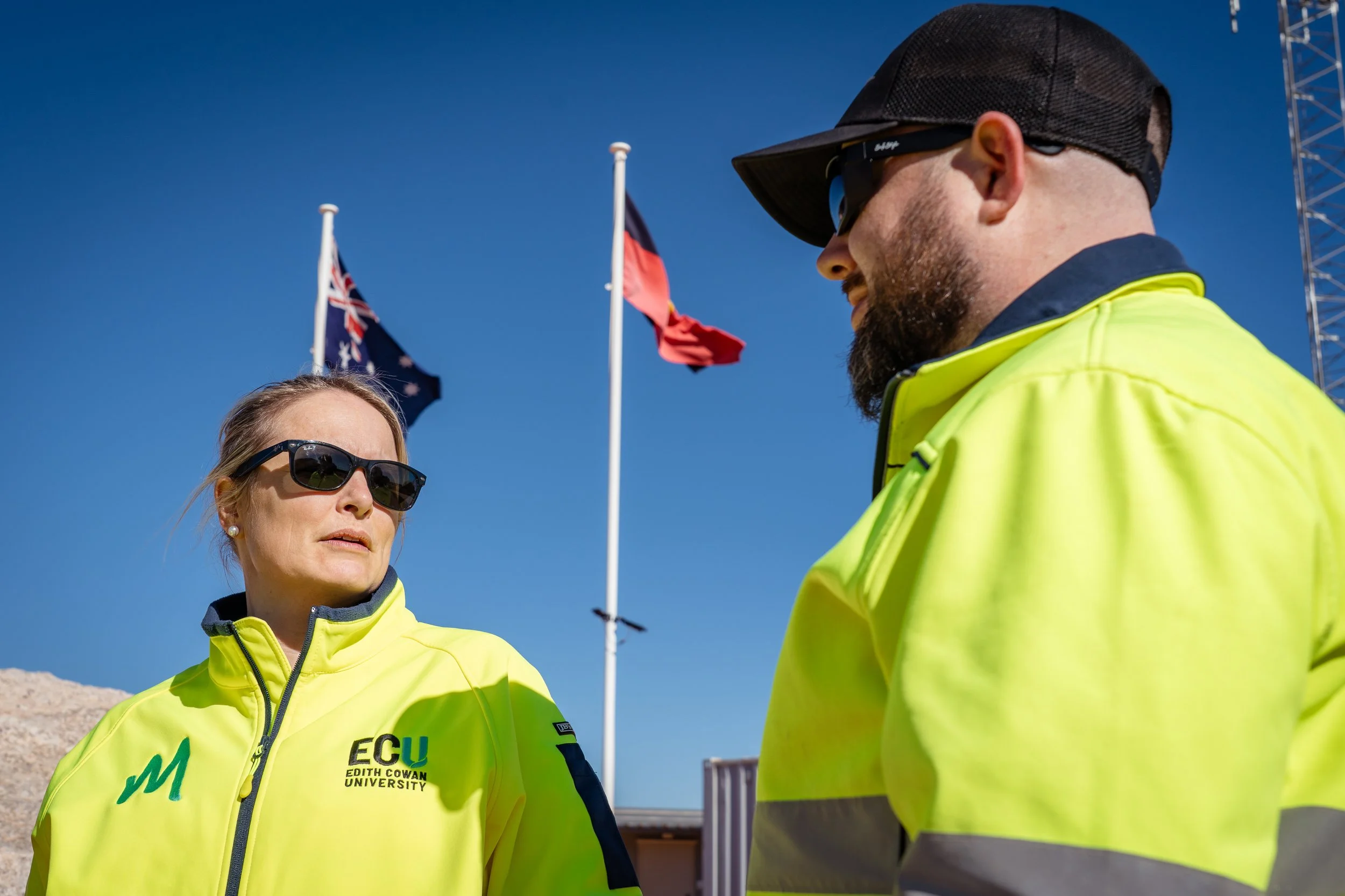 Liontown employee engaging with ECU researchers during wellbeing project