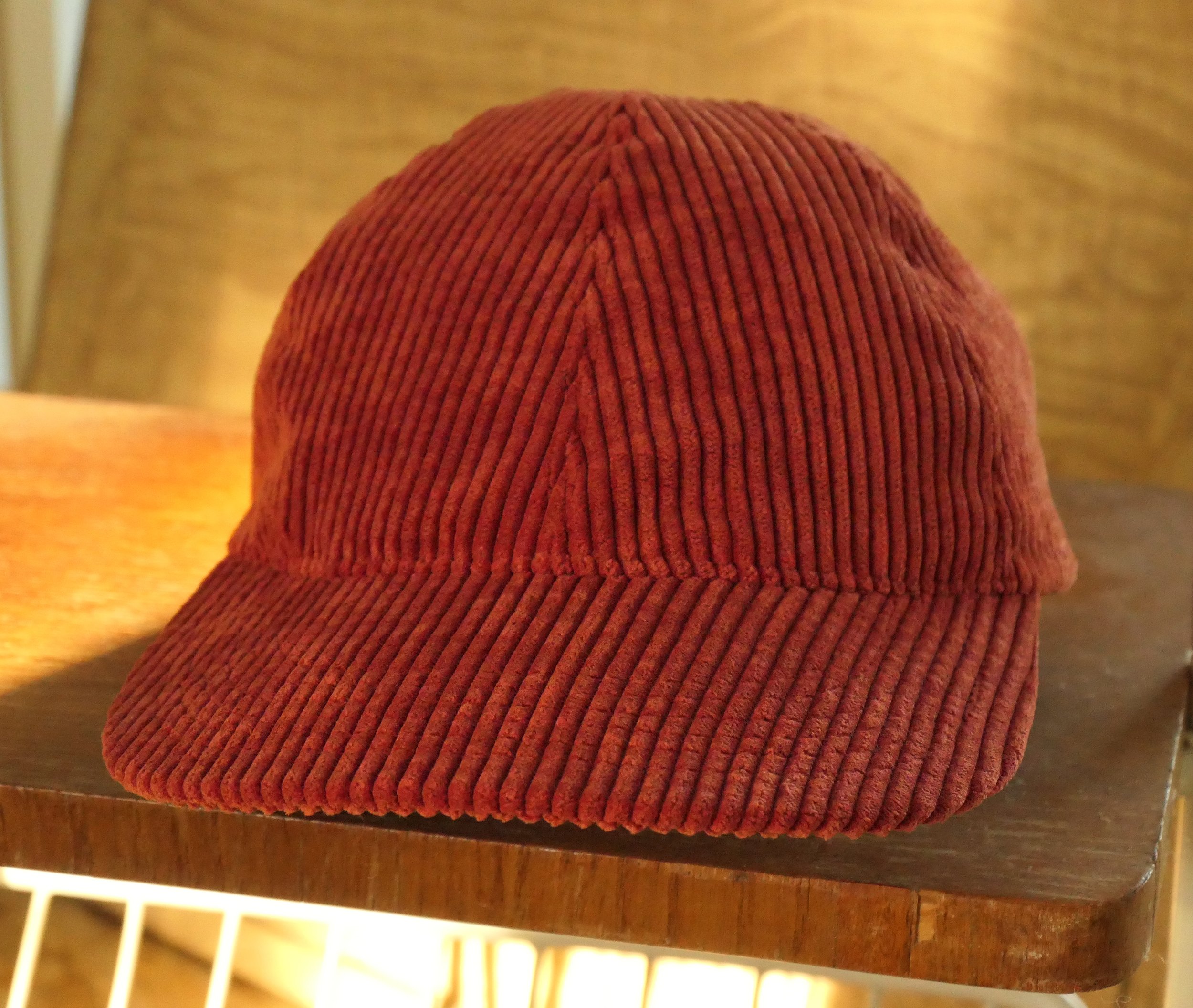 Red 6-panel cap