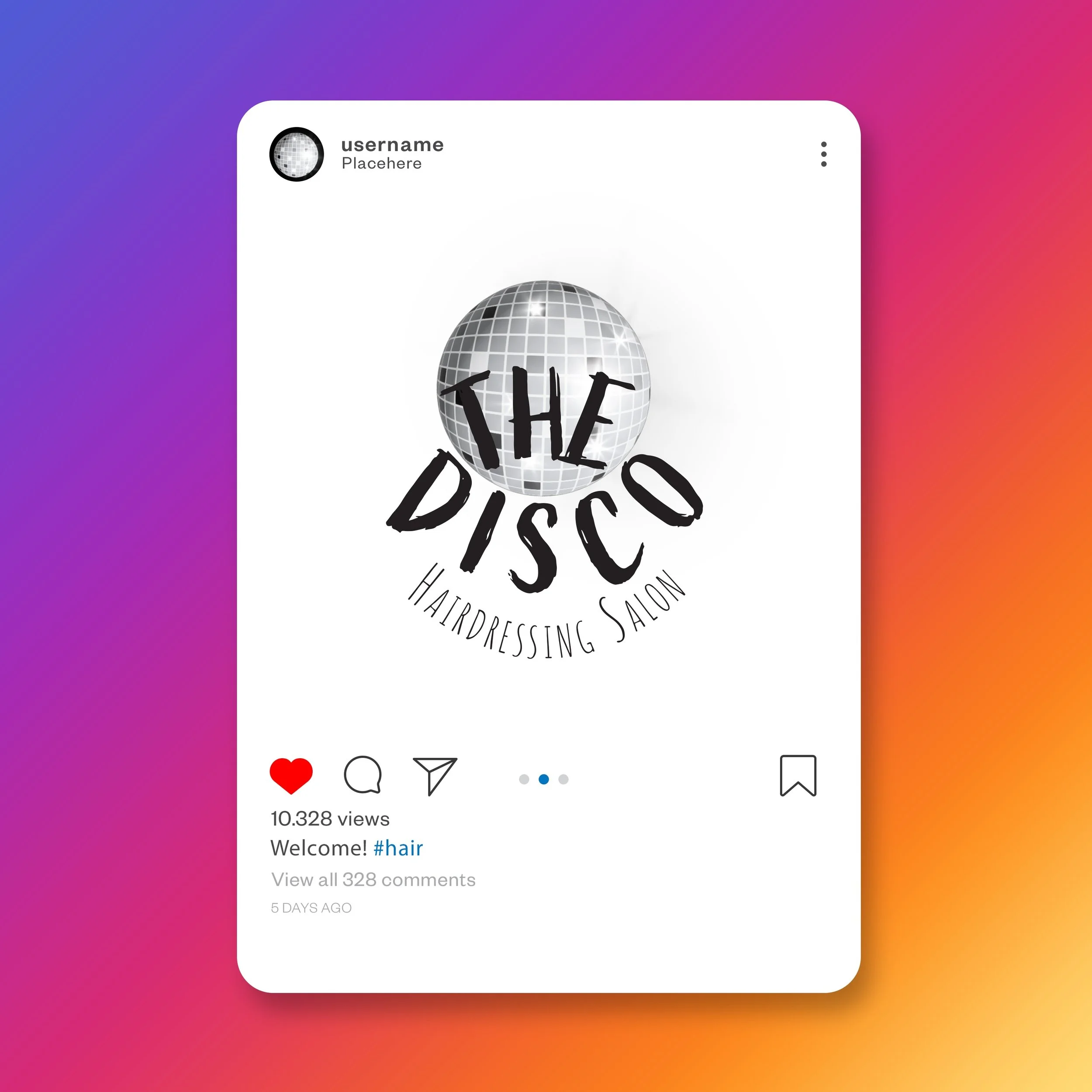 The Disco Hair Salon Instagram Post