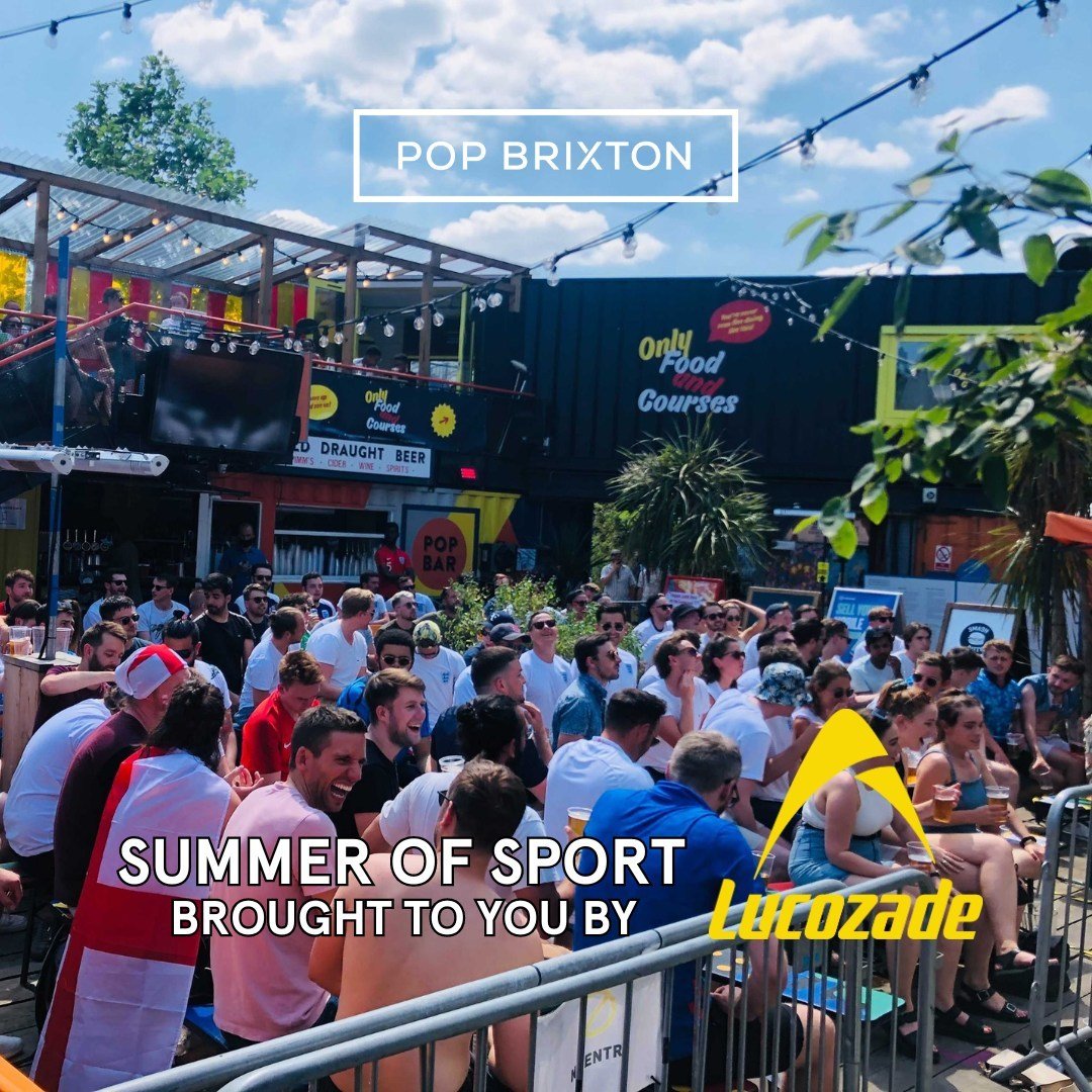 ⚽️ SUMMER OF SPORT AT POP BRIXTON ⚽️⁠
⁠
We&rsquo;re over the moon to announce our official Summer of Sport partner Lucozade! We&rsquo;ll be bringing you ALL the EURO 2024 action this summer and Lucozade will be bringing all the energy. ⁠
⁠
The roof i