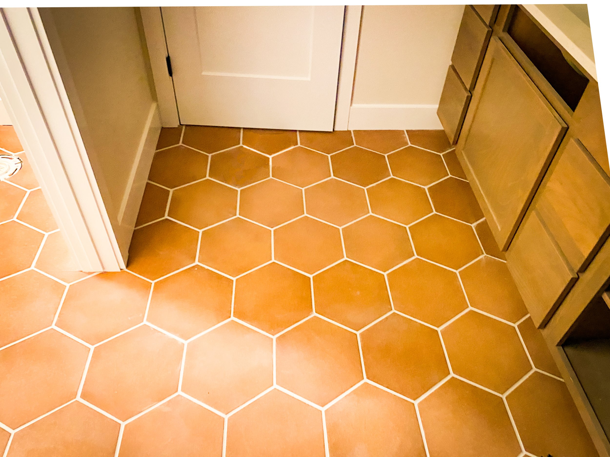 9" Hexagon Tile Floor