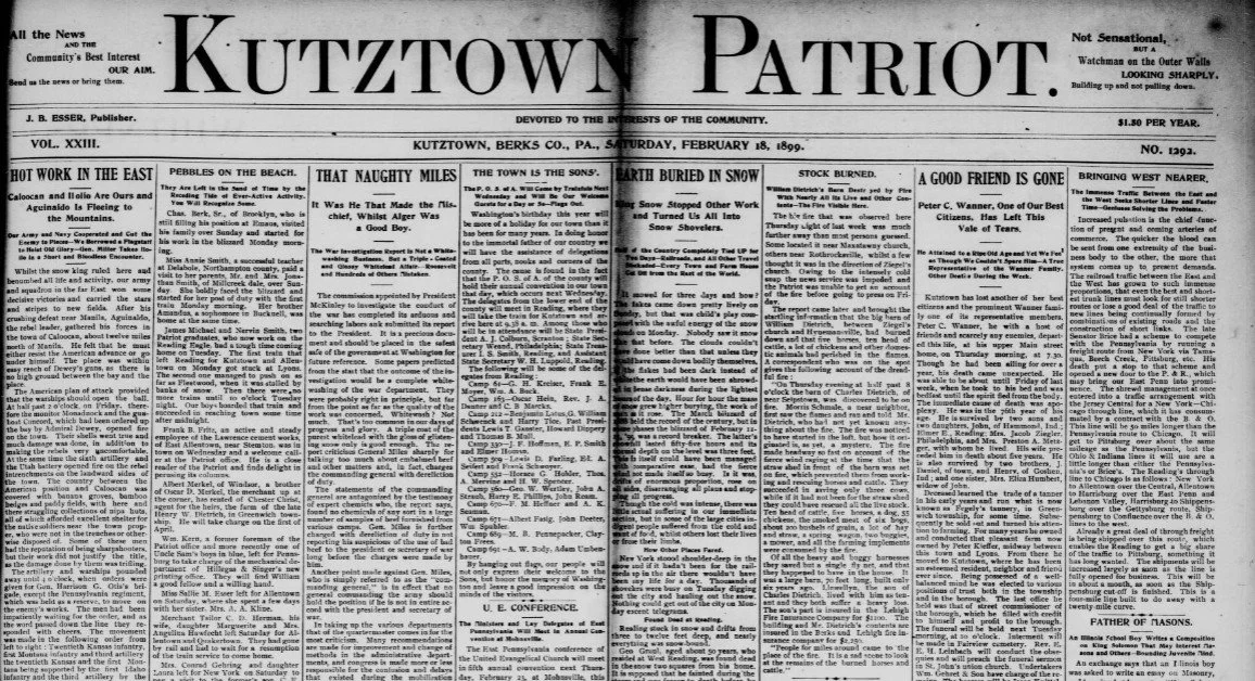 The Blizzard of 1899