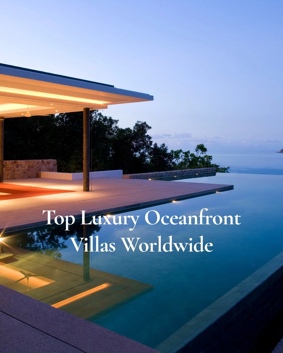 It&rsquo;s festive season ✈︎ Many of my clients are inquiring about villas and in particular ones that are ocean front. Villas are perfect for big family trips and getaways with friends &mdash; so much space, total comfort, and the kind of privacy yo