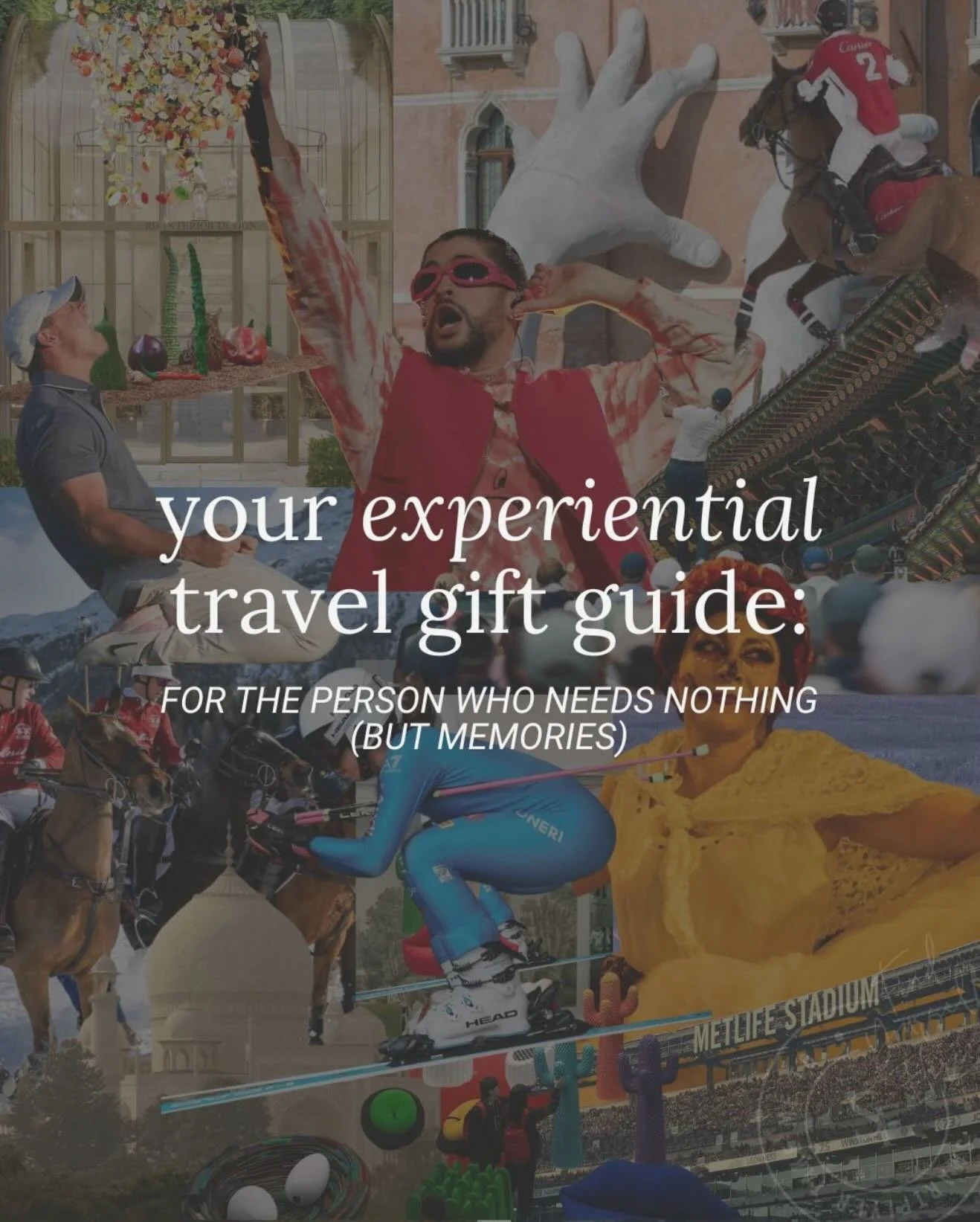 &lsquo;Tis the season for gift guides, but here&rsquo;s the thing:
the best gifts aren&rsquo;t always things 🎁 

Front-row seats at the Monaco Grand Prix. Private altar workshops in San Miguel de Allende during D&iacute;a de los Muertos.
Witnessing 