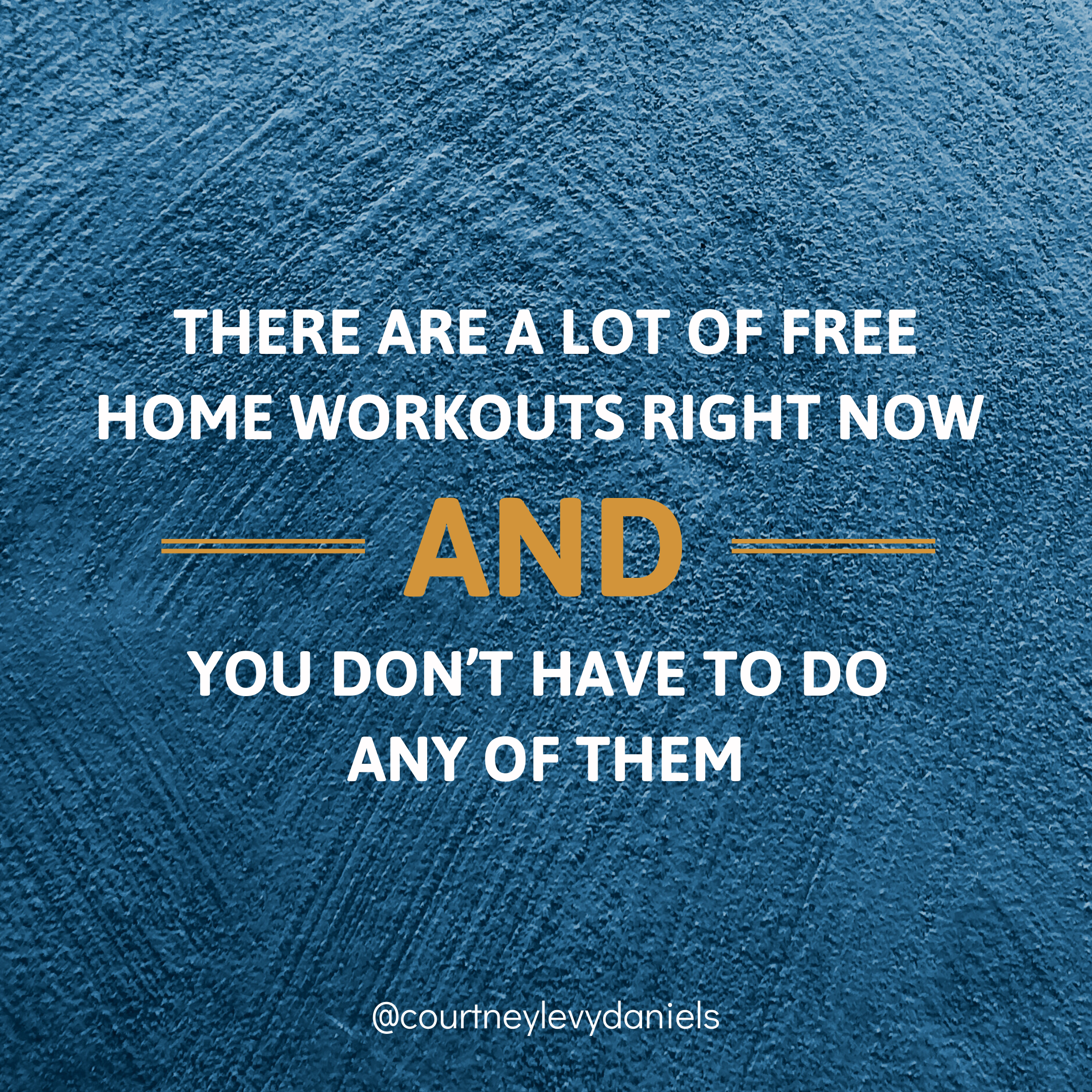 There are a lot of free home workouts right now AND you dont have to do any of them.PNG