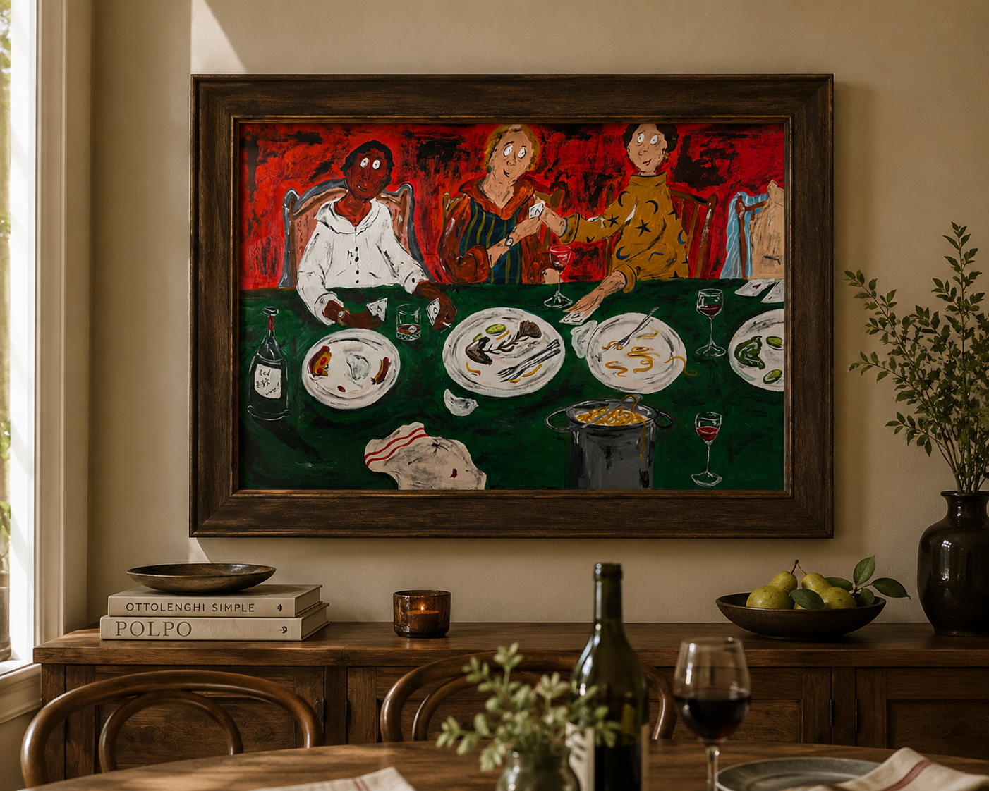 Passing the Ace, Red Wine and Empty Plates