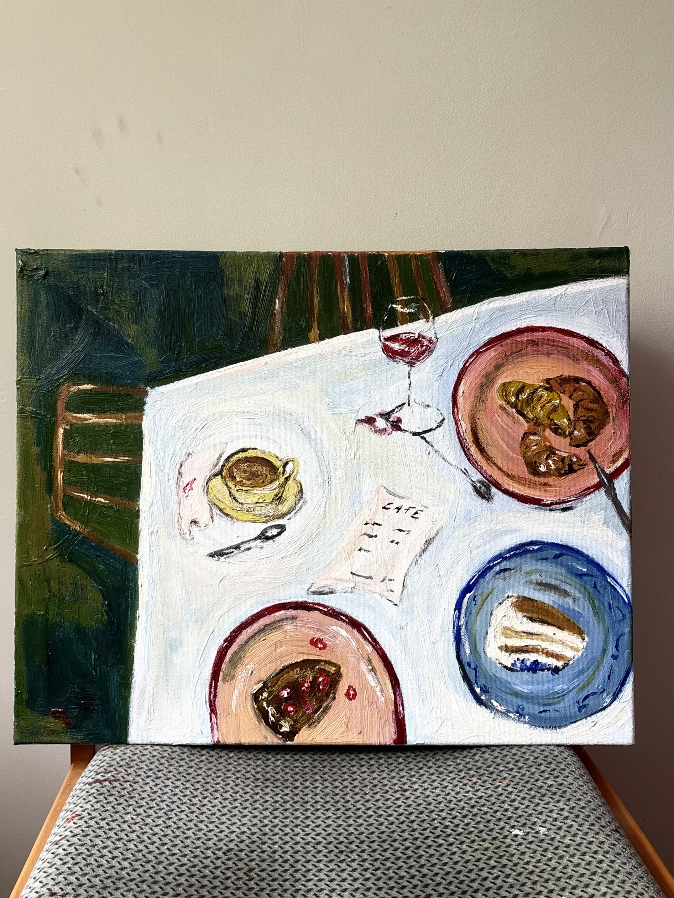 A table for 2 at the local cafe