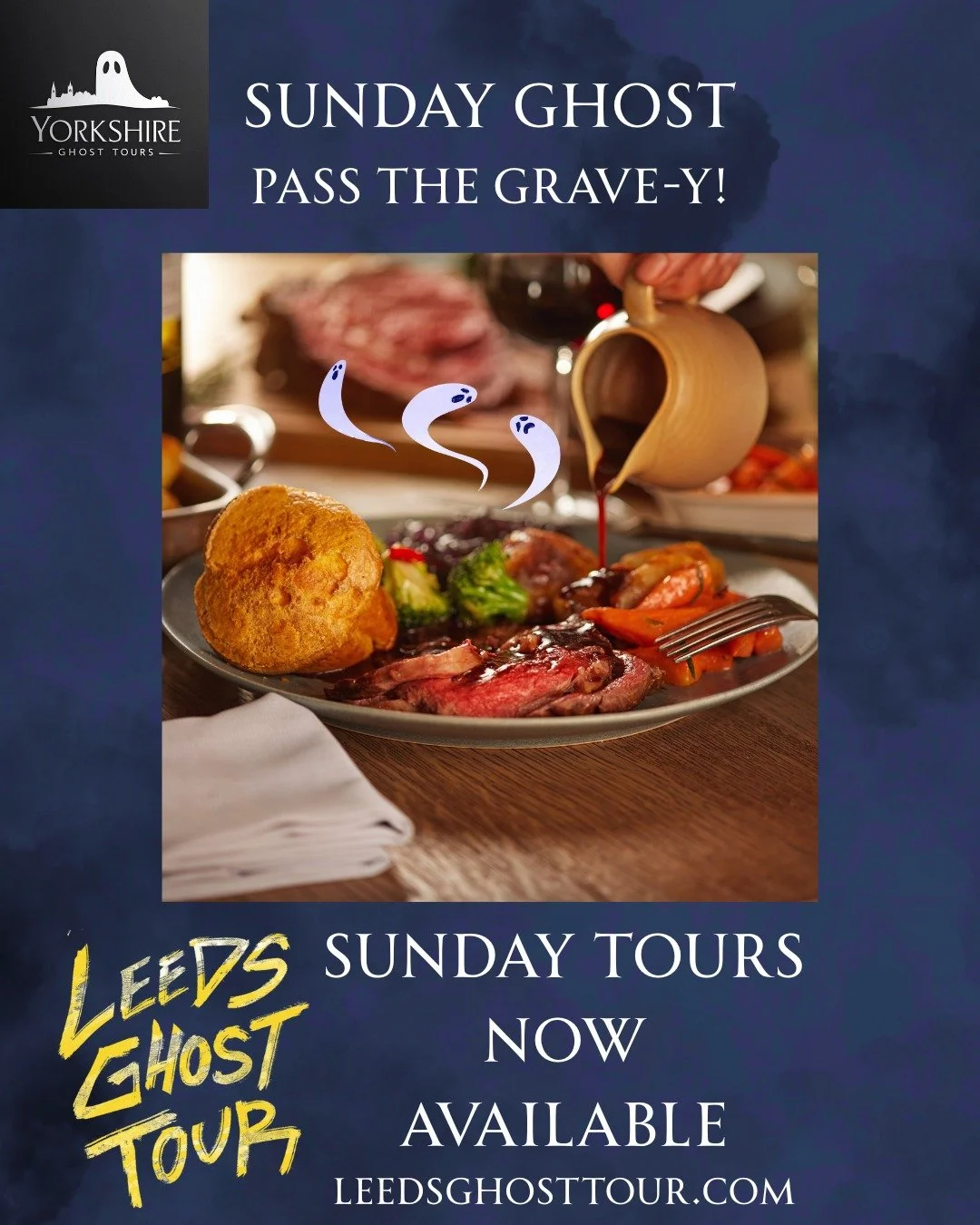 Leeds Ghost Tour launches this Saturday! 

And then *lunches* on Sunday 😉

Tickets for our Saturday Leeds Ghost Tour are almost sold out! So we've added an extra tour this weekend for Sunday as well. 🙌

Tickets are now available at leedsghosttour.c