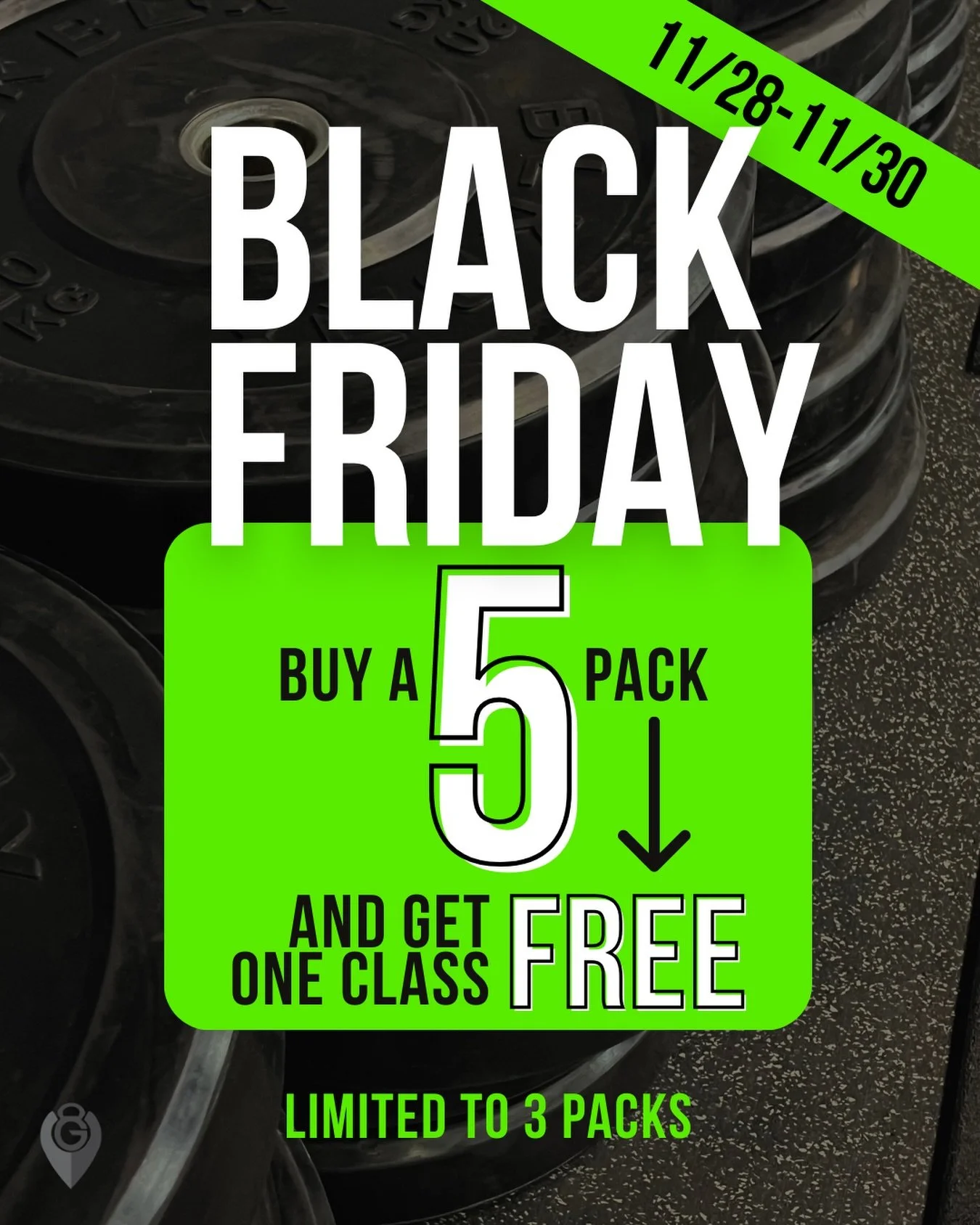 💥 BLACK FRIDAY AT PG 💥

Buy a 5-Pack, get 1 class FREE&mdash;Limit 3 packs per person 🙌

No codes. No hassle. Just grind.

Offer valid Friday&ndash;Sunday. LFG.
(And yes&mdash;these packs work at both studios.)

#provinggroundtraining #blackfriday