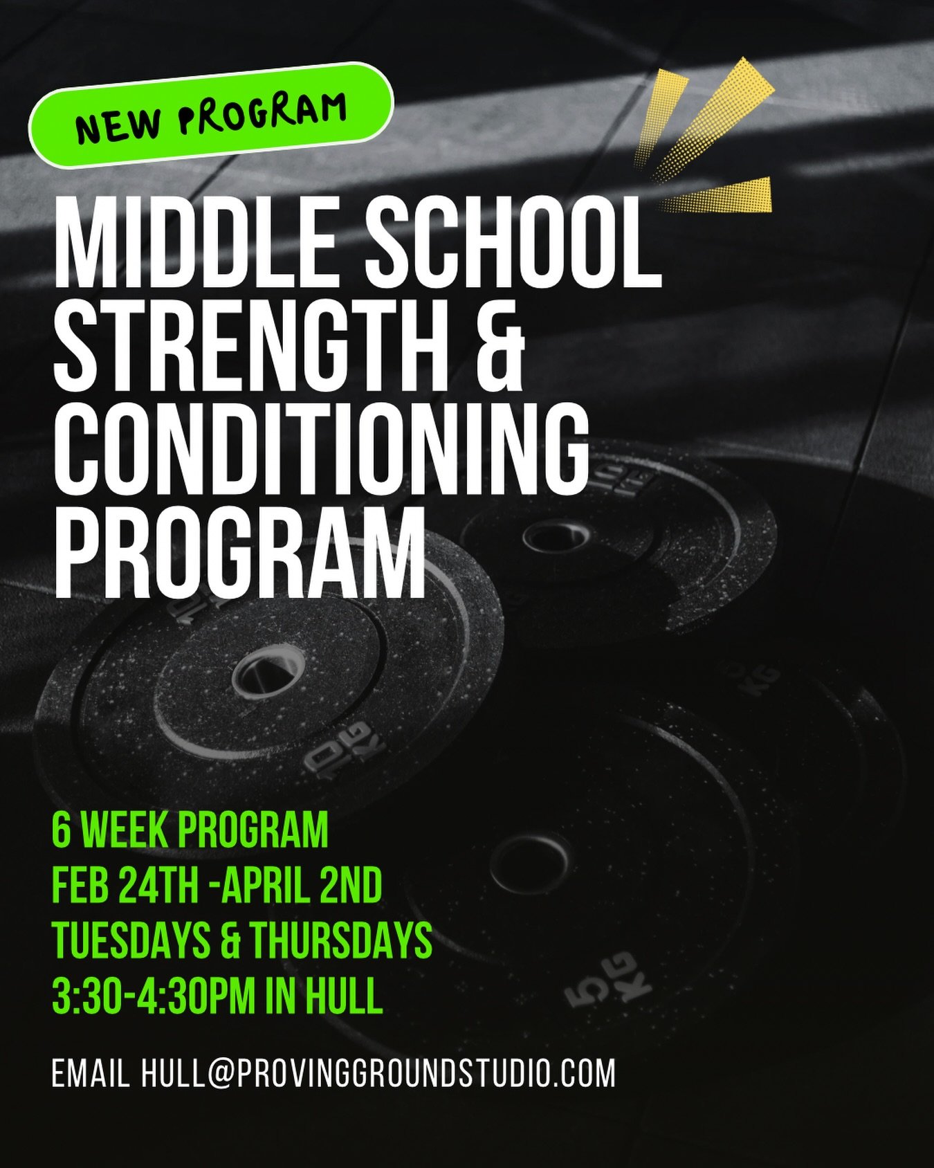 NEW PROGRAM 💪🔥💚 Middle School Strength &amp; Conditioning is here.

This 6-week program is designed to build strong fundamentals, confidence, and smart movement habits for middle school athletes&hellip;whether they play sports or just want to feel
