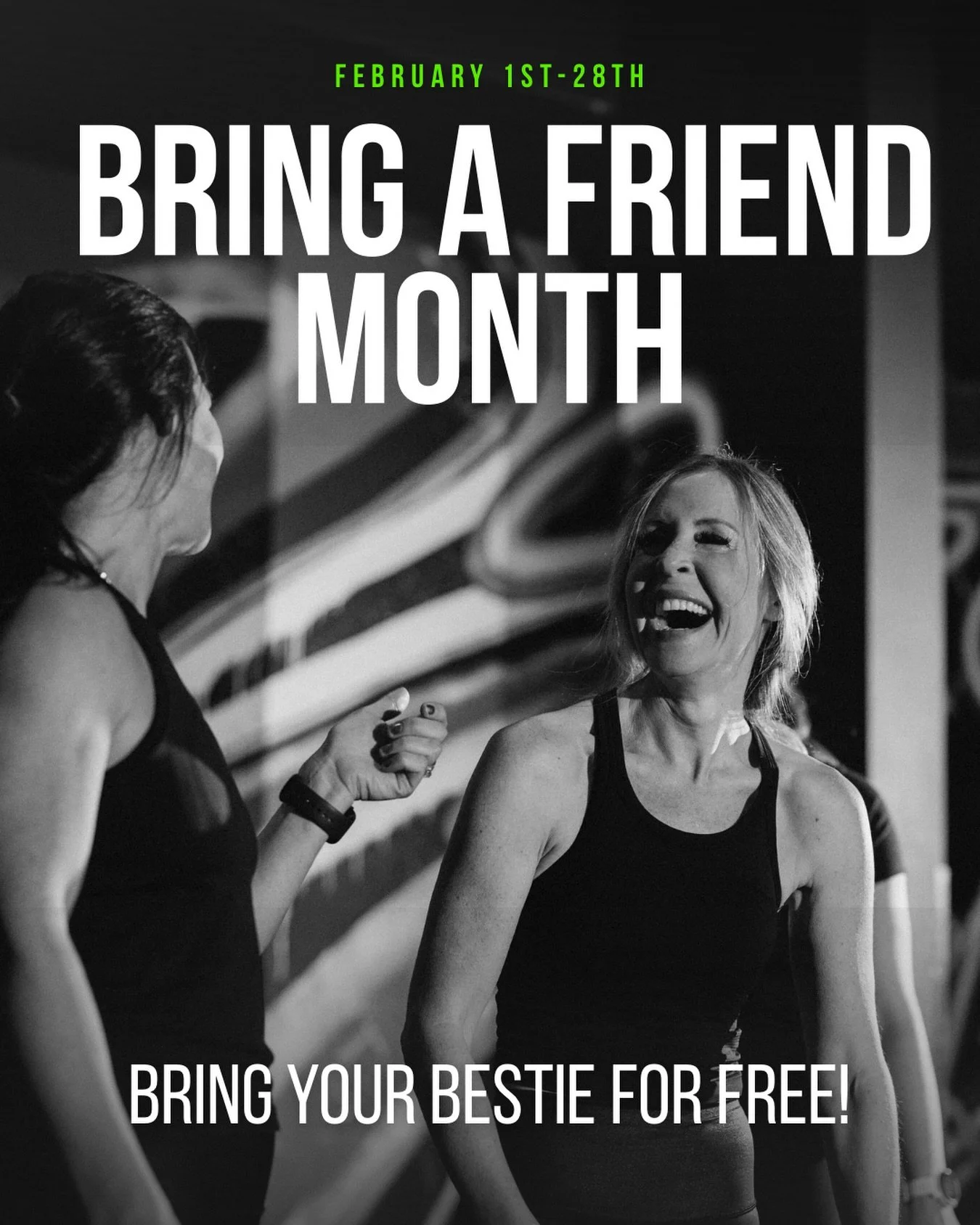 💥 Bring a friend for FREE all of FEBRUARY💥 

Tag them below so they know what&rsquo;s up👇 

Email 📧 hull@provinggroundstudio.com or quincy@provinggroundstudio.com to sign them up!

#strongertogether #bringafriendforfree #southshorefitness