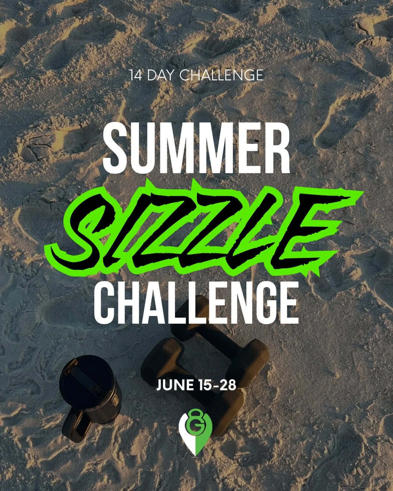 🔥 SUMMER SIZZLE CHALLENGE 🔥

Things are heating up in the studio. 🙌

10 classes. 14 days. 1 beach towel.

Complete 10 classes between June 15&ndash;28 and earn an exclusive PG beach towel. 😎💚

The Details:
🔥 Grab your challenge card at the stud