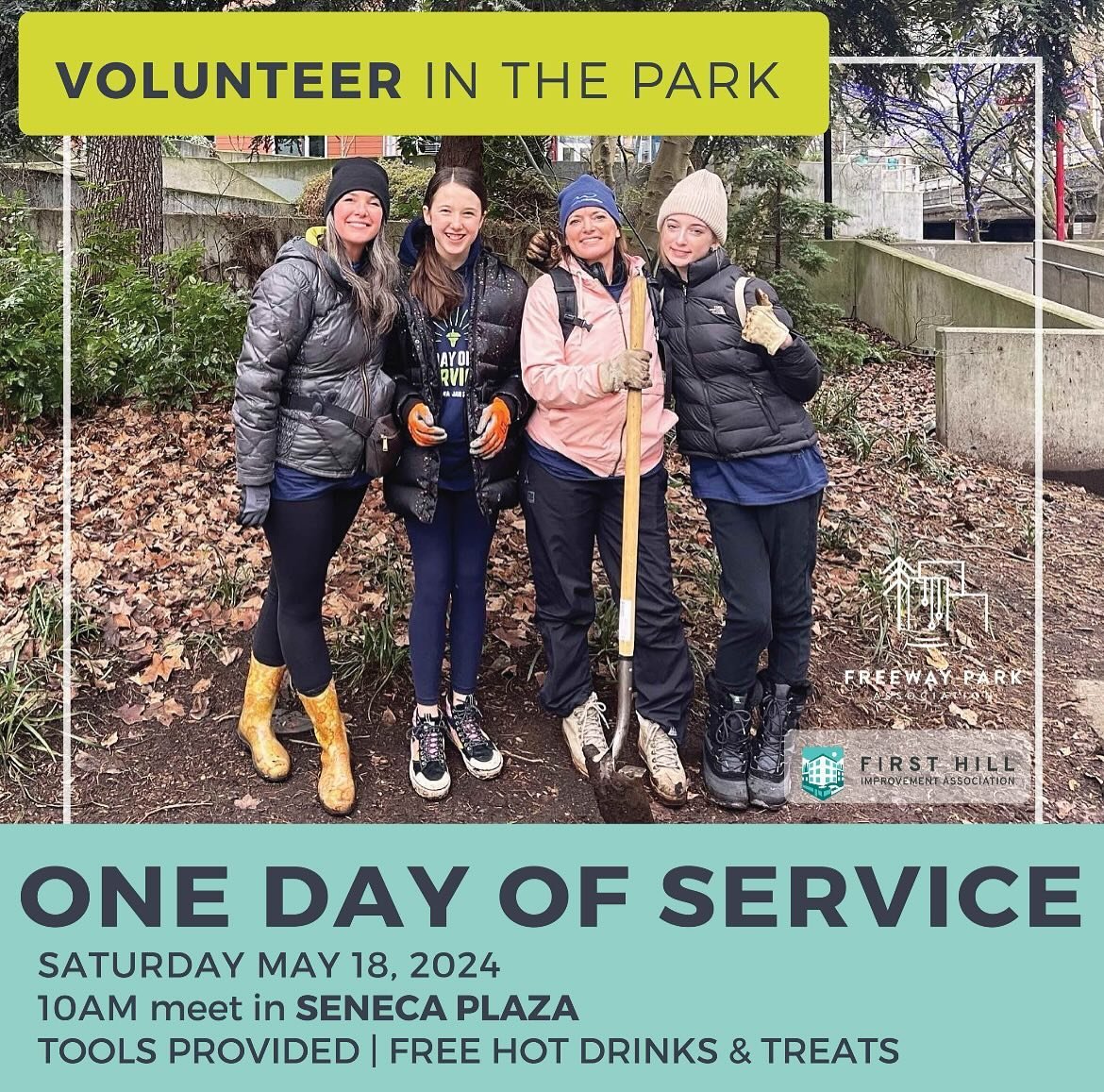 Join your neighbors for the 3rd Annual Seattle One Day of Service - this city-wide initiative unites residents from every corner of our city to make it a better place for everyone who loves, works and plays here. 💚

FPA and the First Hill Improvemen
