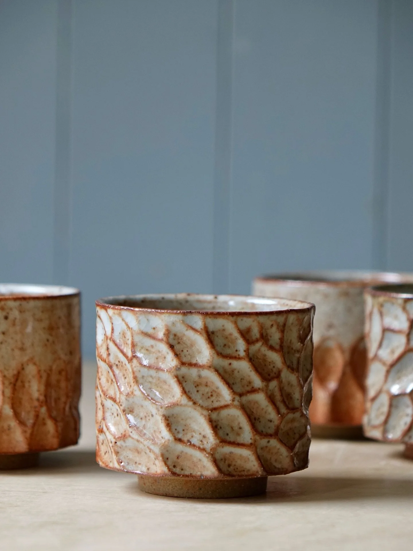 A week ago today I took part in a Gas Reduction firing workshop held by @mayaimagine in beautiful Sussex with five other like-minded potters. I turned up with a selection of clay creations already bisque fired full of excitement and nerves in equal m