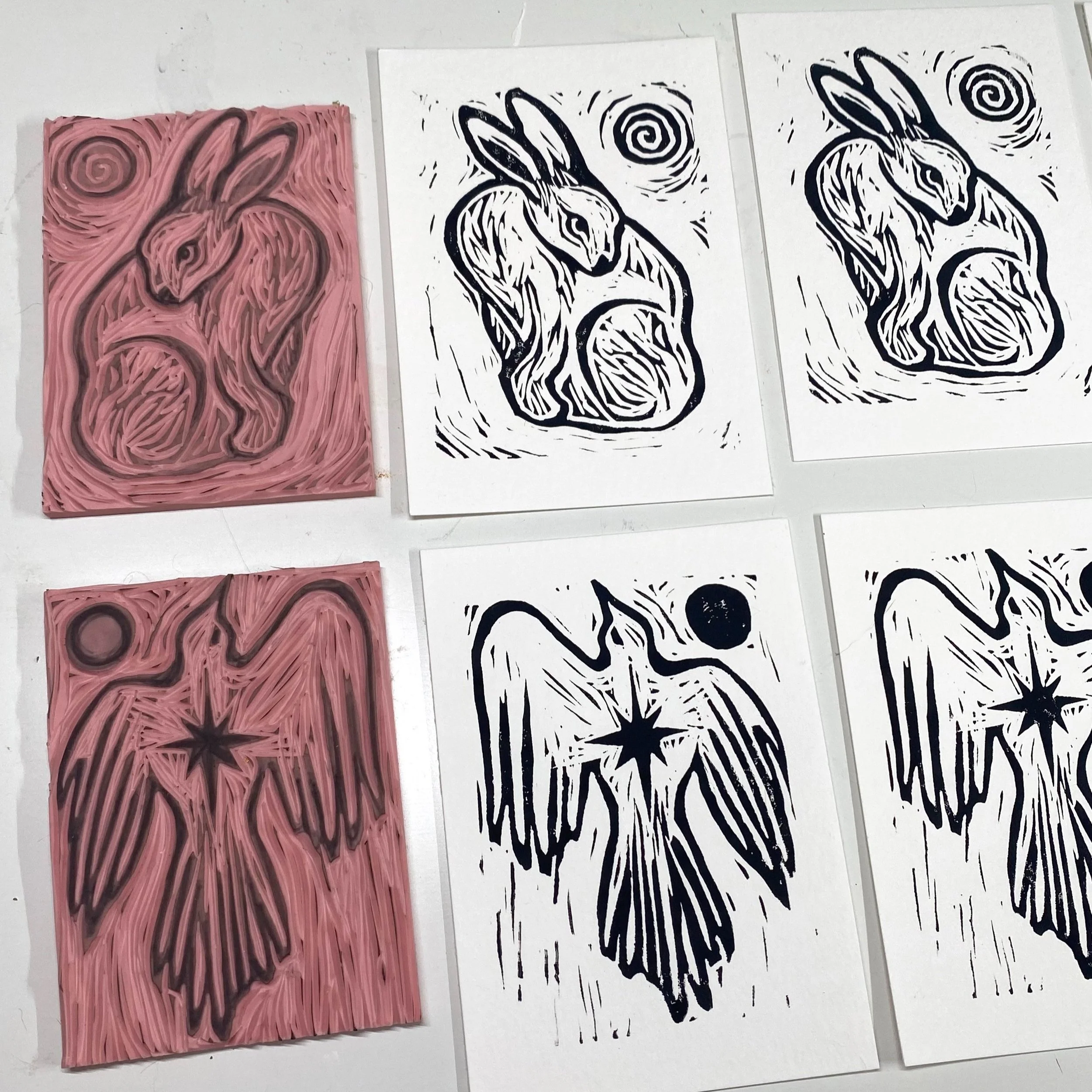Linocuts+-+bunny+and+bird.jpg