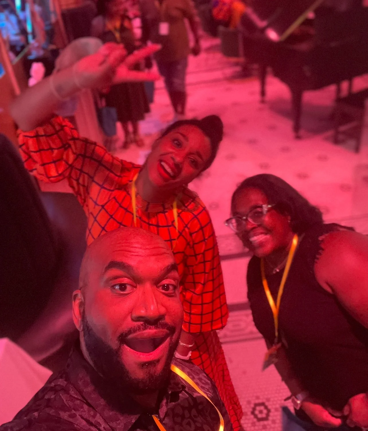  My cousin Bryan, Nomadness Fest founder Evita Turquoise Robinson and I in  Newark, NJ in 2022 