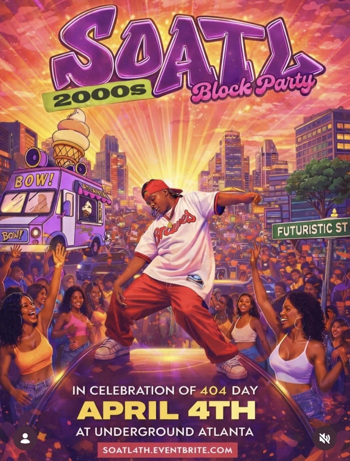 So ATL 2000s Block Party flier