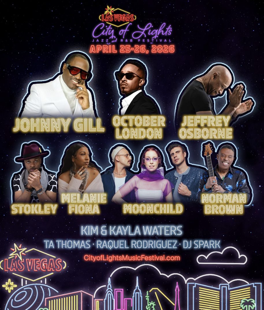 las vegas city of lights jazz and r&b fest flier
