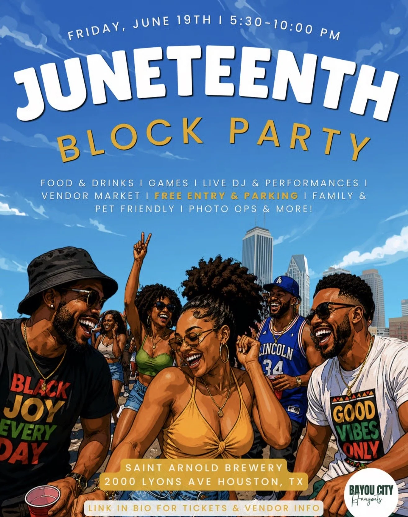 2026 Juneteenth-Block-Party-Houston-TX flier
