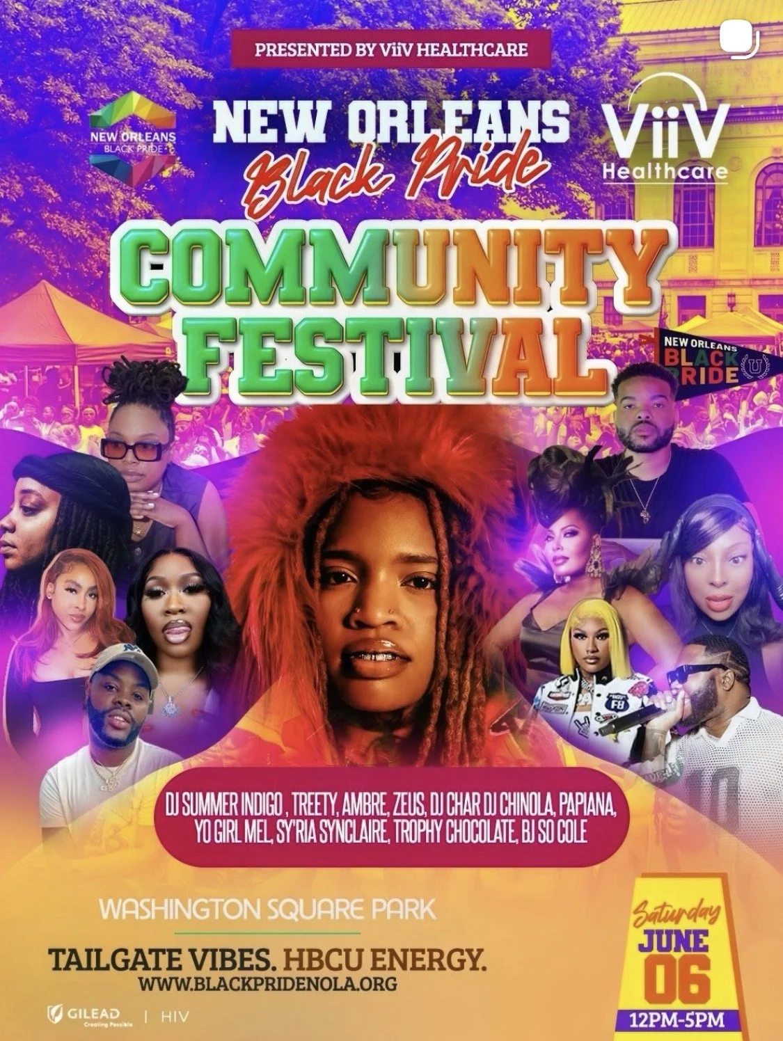 New Orleans Black Pride Community Festival flier
