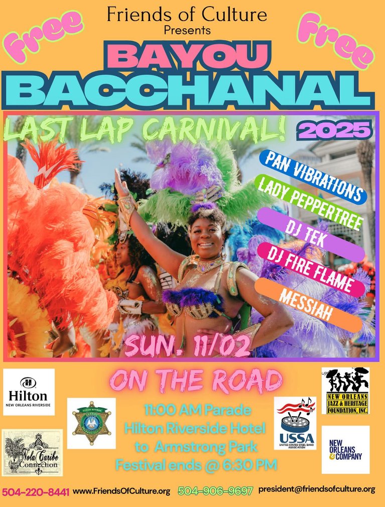 Bayou Bacchanal flier