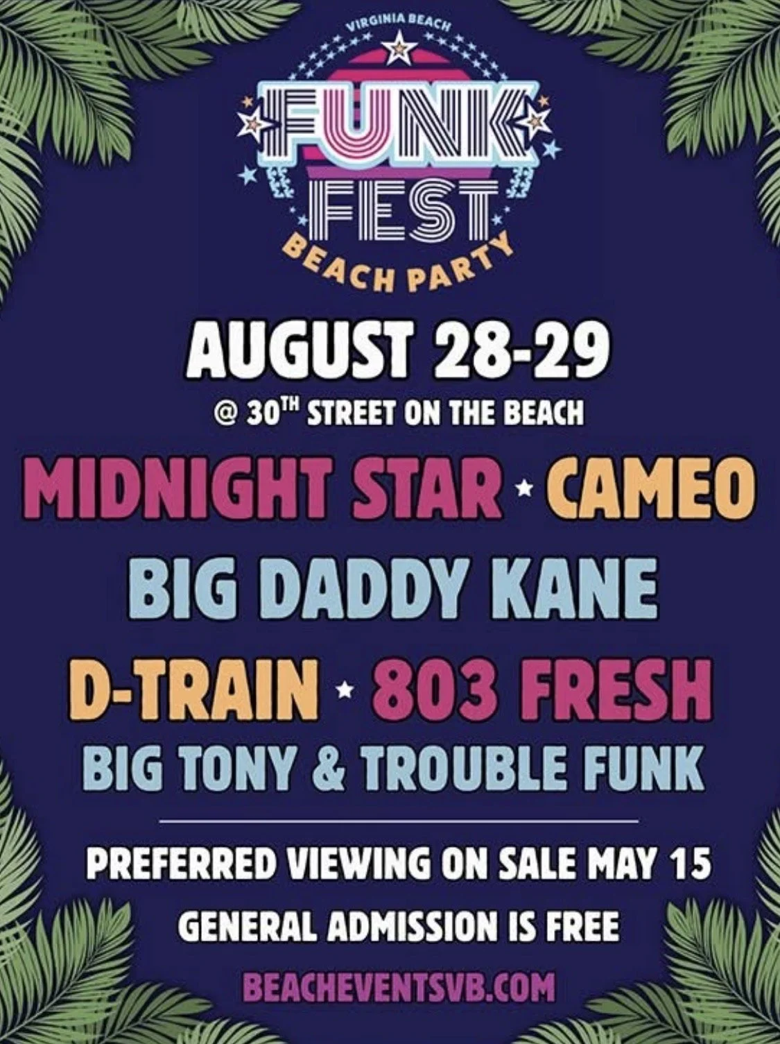 Funk Fest Beach Party in Virginia Beach flier