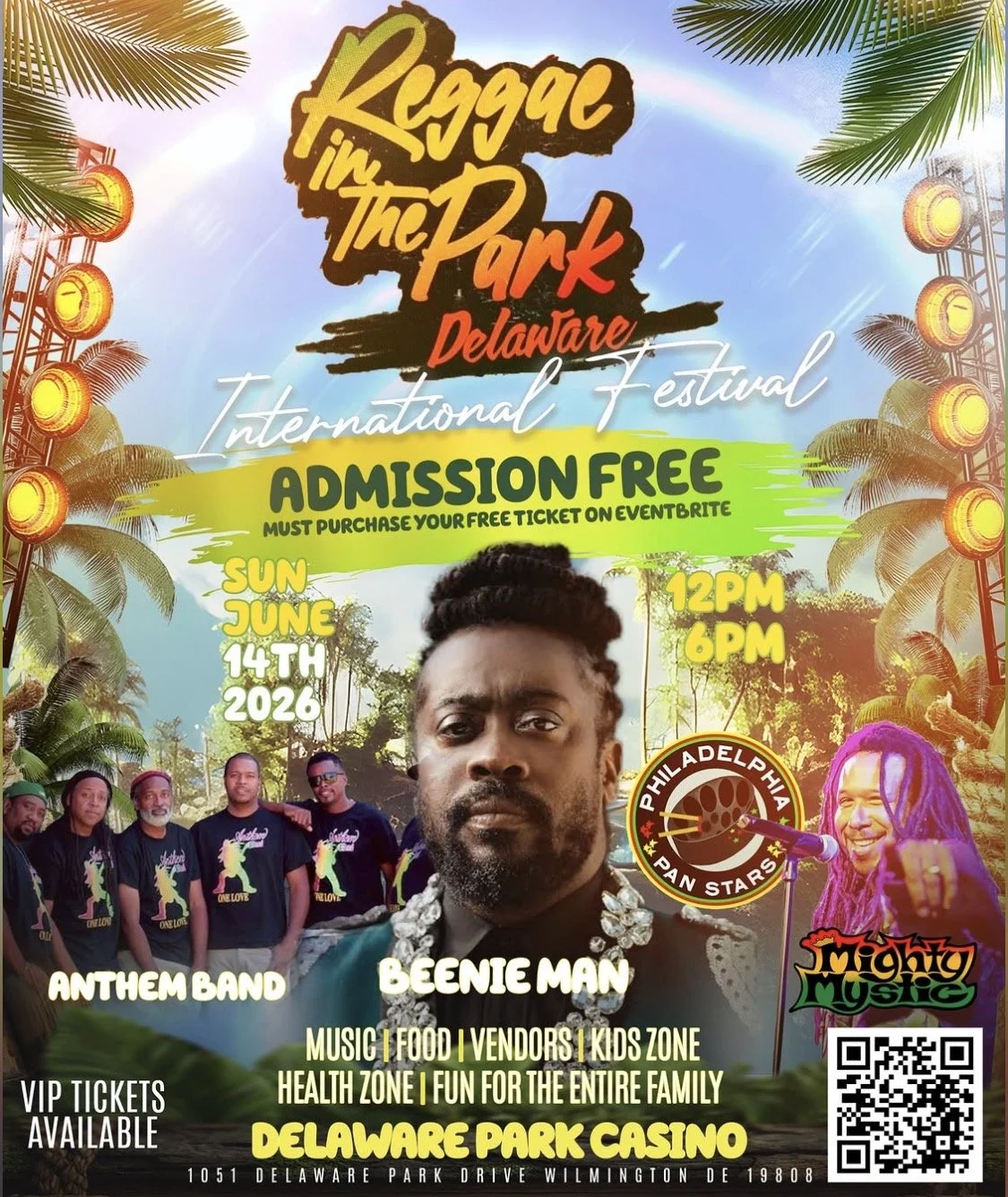 Flier for Reggae in the Park
