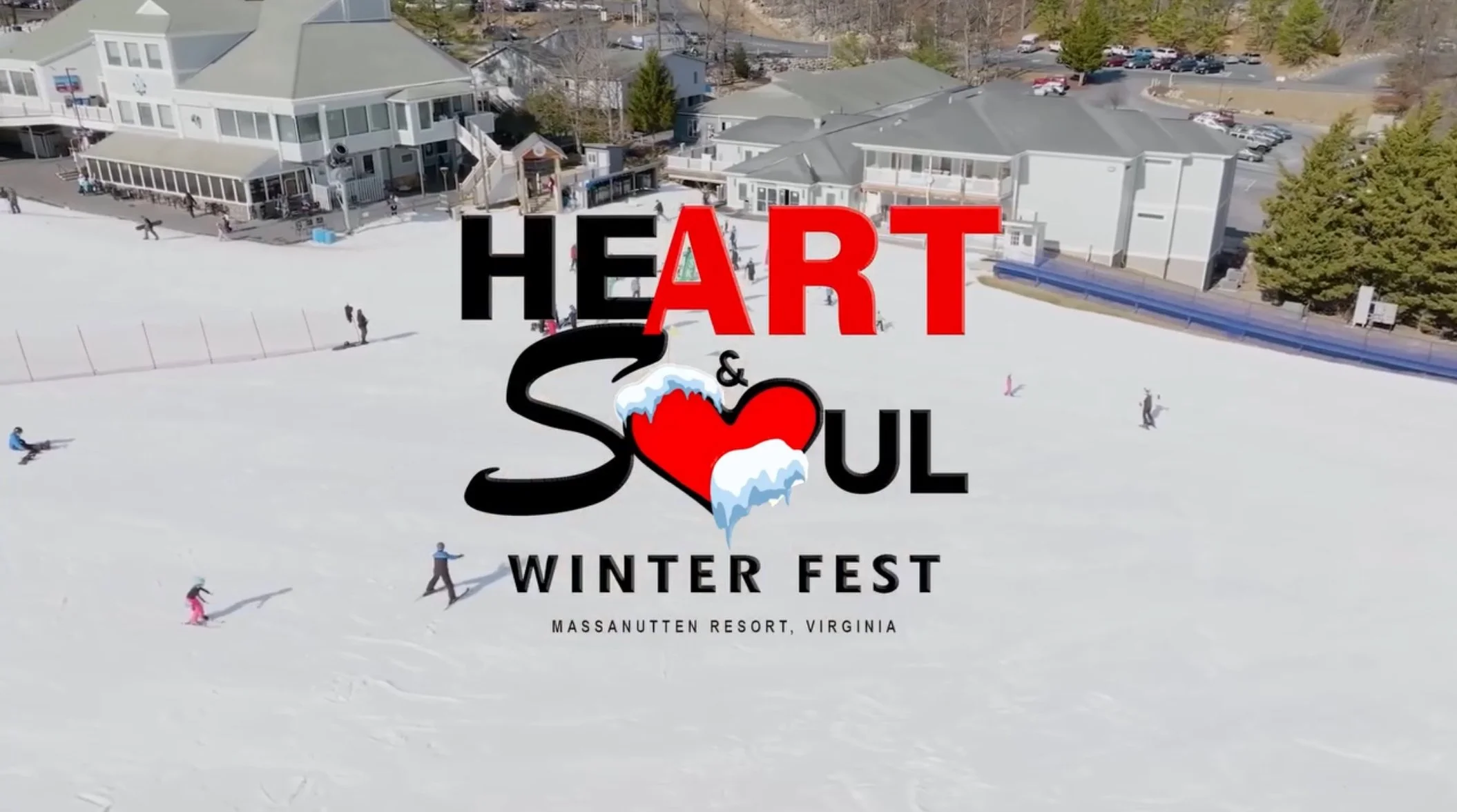 2025 Heart Soul Winter Fest Virginia image of people skiing and logo