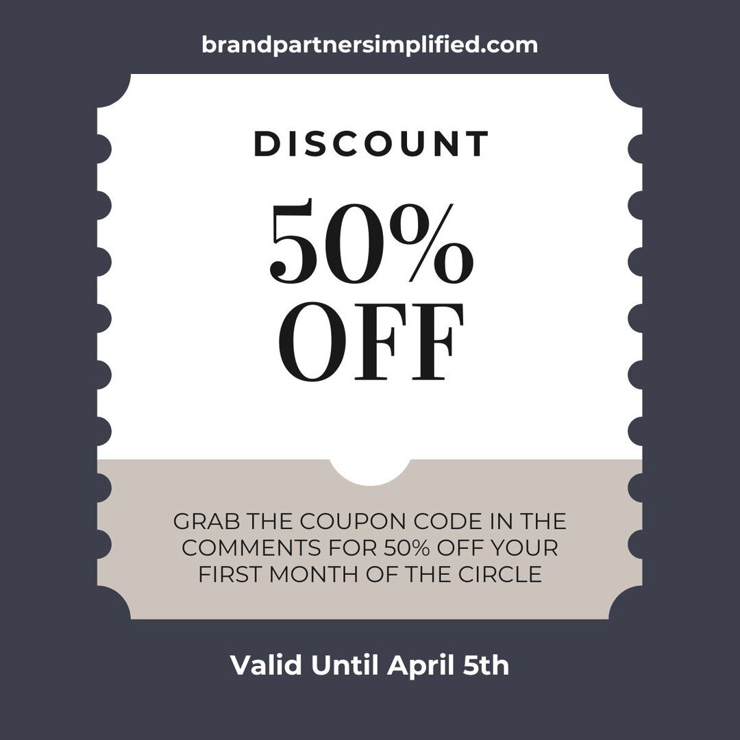 For the next two days--through April 5th- @heyerinrodgers and @athomefarmgirl have a coupon code for 50% off your first month at the Circle. Use code CIRCLE24APRIL at checkout over on our site-- brandpartnersimplified dot com (you gotta type that out
