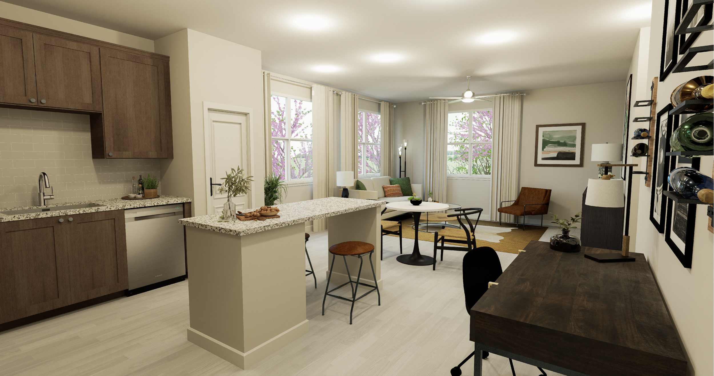 Trammel Crown - Allora George Town - Unit - Living + Dining + Kitchen