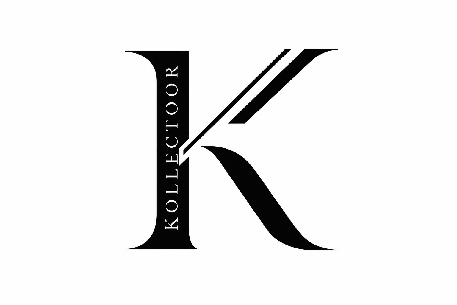 Black letter K with the words 'KOLECCION TOOR' written vertically inside the left side of the letter.