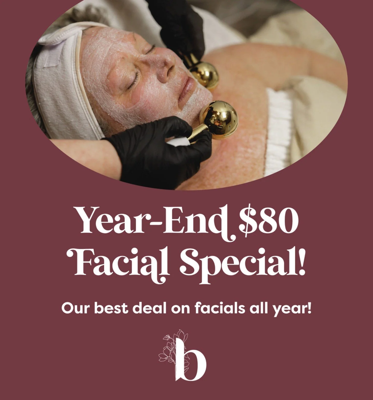 Now through the end of the year— enjoy our Custom Spa Facial for $80 (normally $105). Same luxurious experience, super special price! This is by far our best facial deal of the year! ✨🙌🏼
You can book this facial deal by booking a custom faci
