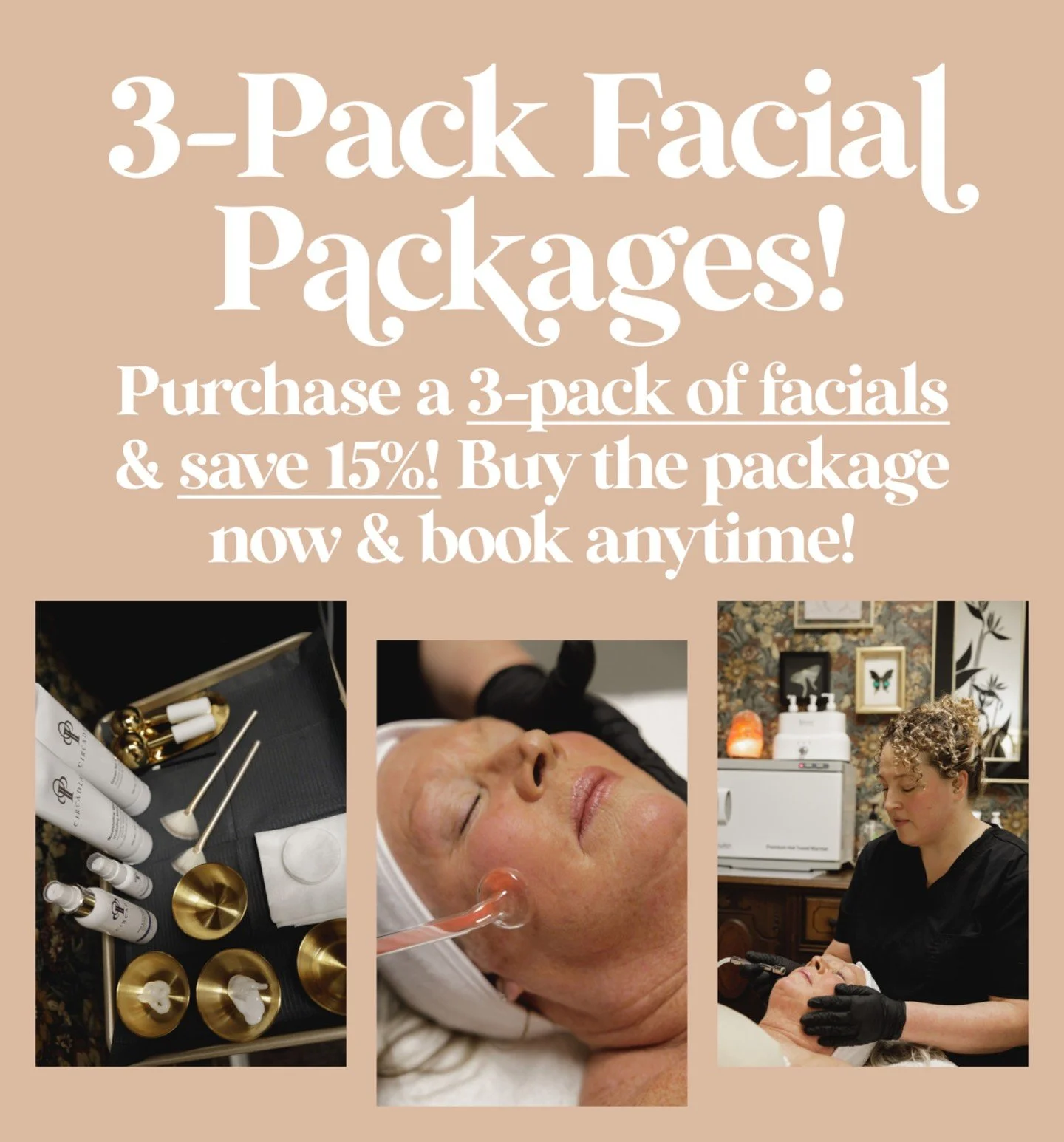 We love a good deal, especially on our 60-minute custom facials!
✨Purchase the 3-Pack Facial Package by going to our website www.BleesSalon.com and clicking "book now". 
✨Look for the packages tab and find the 3-Pack Facial deal! These are 