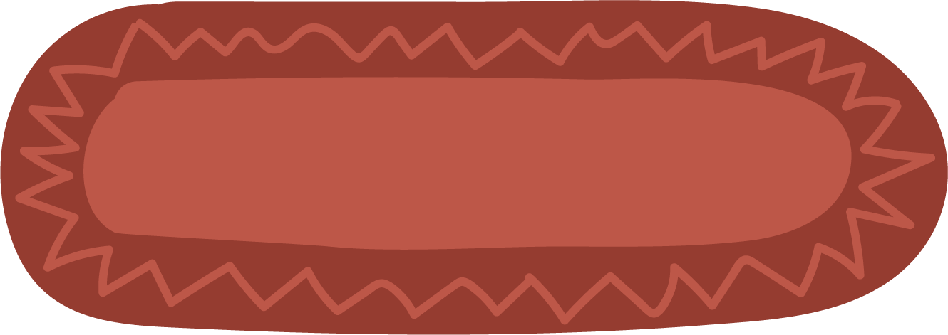 Illustration of a small red platter with African design