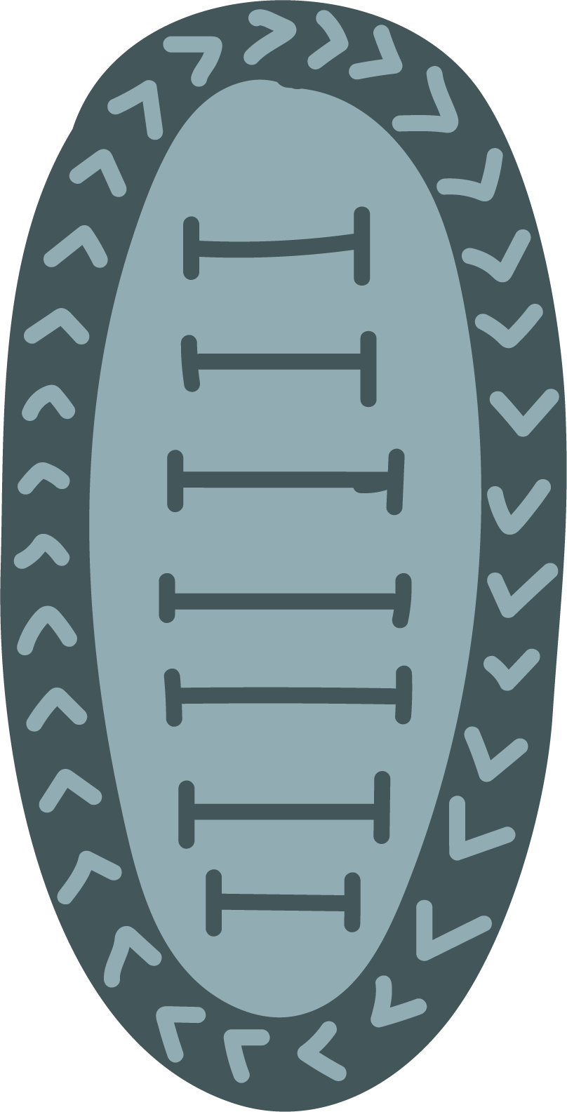 Illustration of a dark blue platter with African design