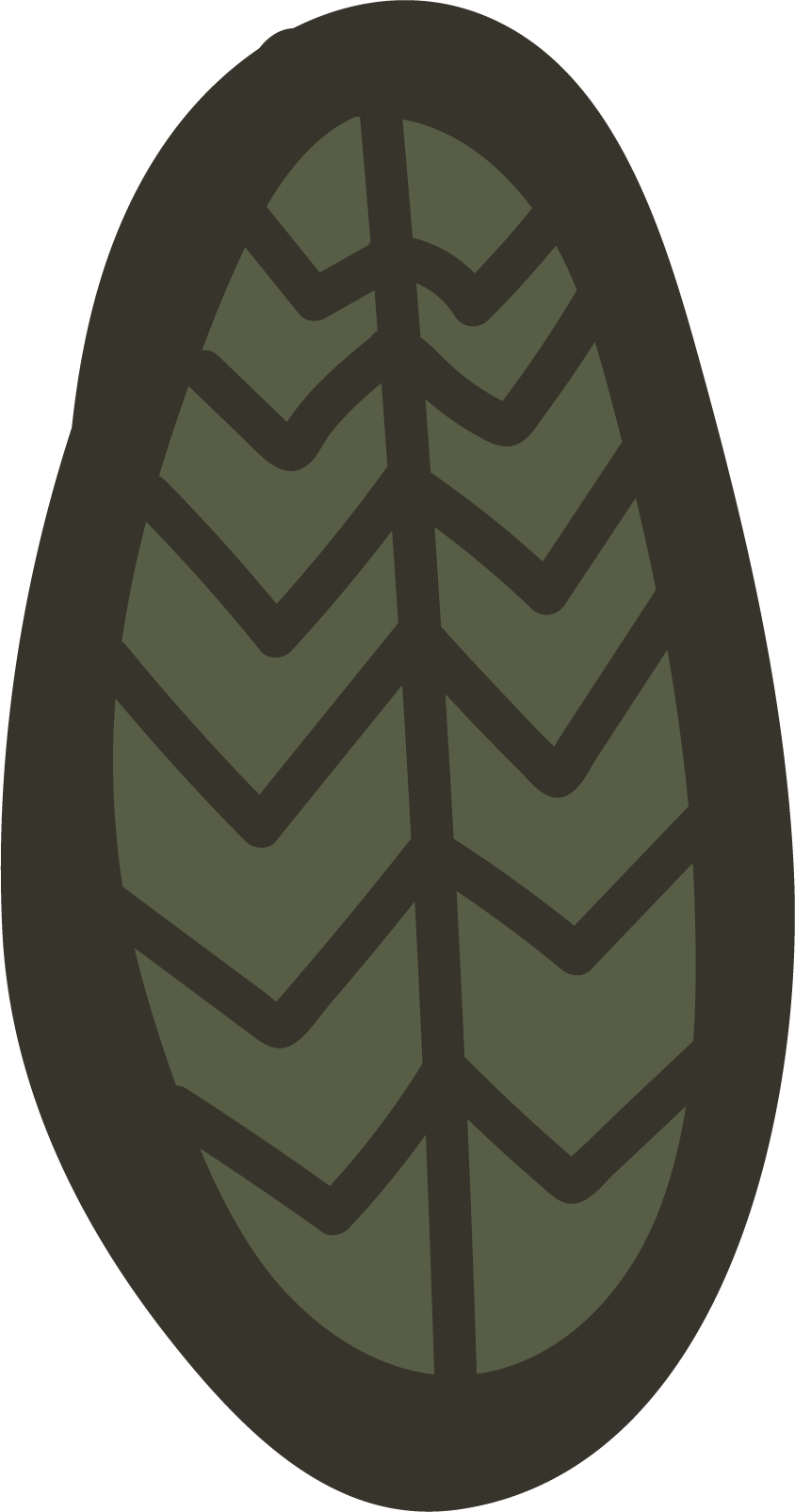 Illustration of a green platter with African design