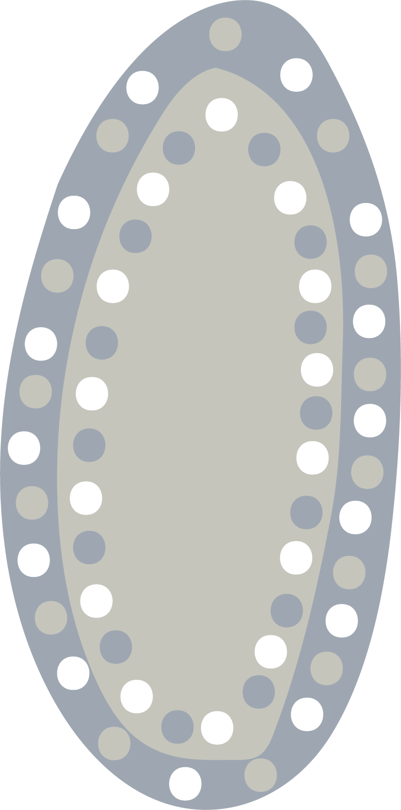 Illustration of a blue platter with African design