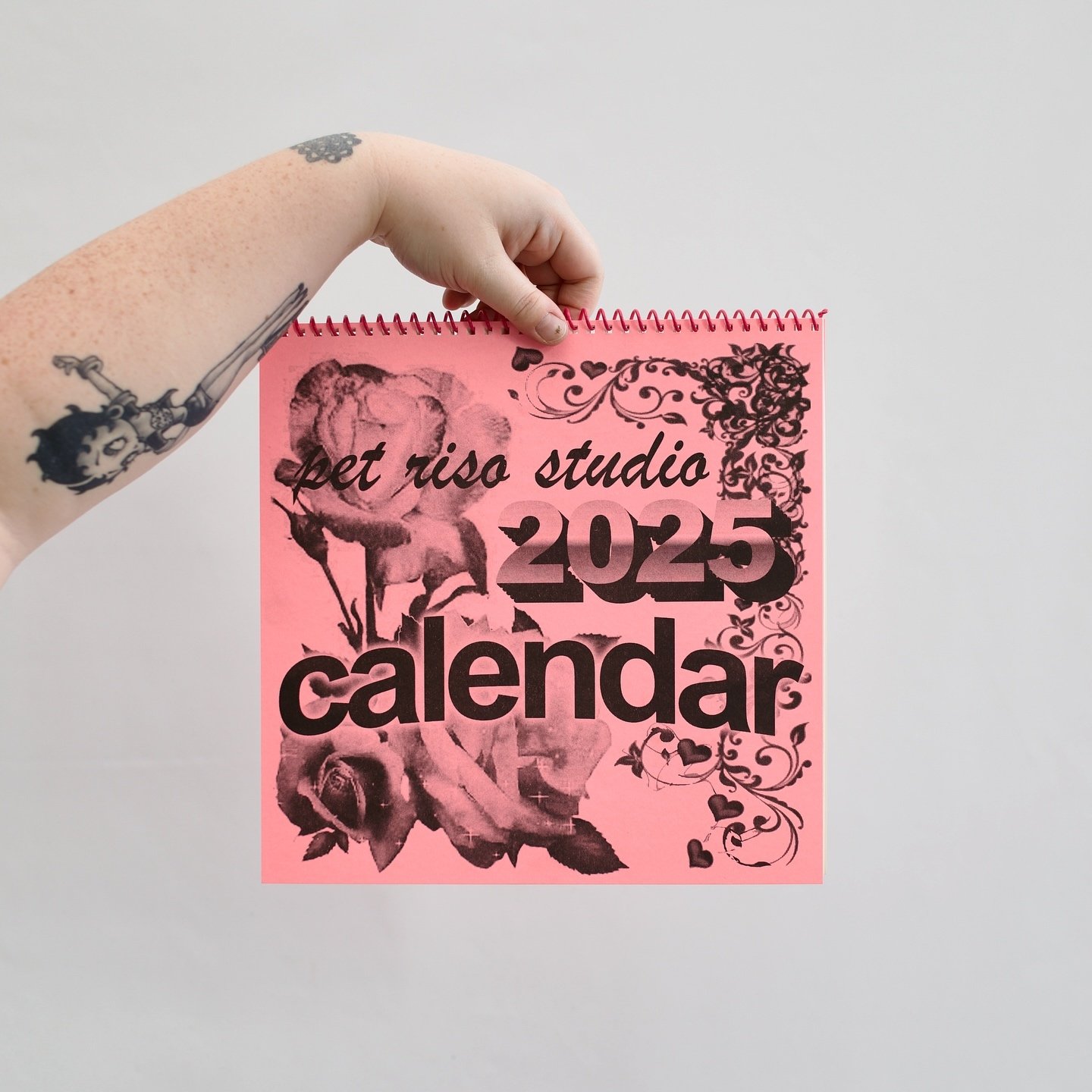 2025 is just around the corner, so now's the time to snag our 2025 Risograph printed calendar if you haven't already 😈👼 featuring 12 different artists, this years calendar includes paintings, drawings, photographs, and more! we can't thank the cont