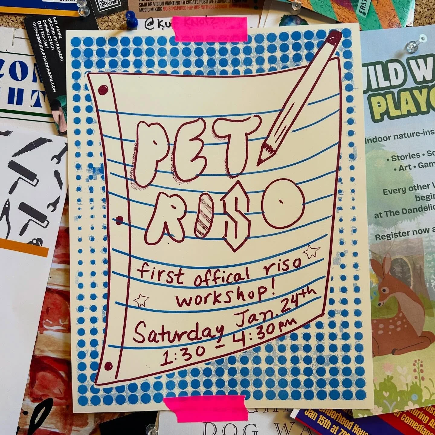we&rsquo;re so excited to offer our first official PET RISO STUDIO workshop! we&rsquo;ve been talking about hosting workshops for years and we&rsquo;re finally doing it!!! 🫣

the first of (hopefully) many workshops will be held on JAN 24th in our st
