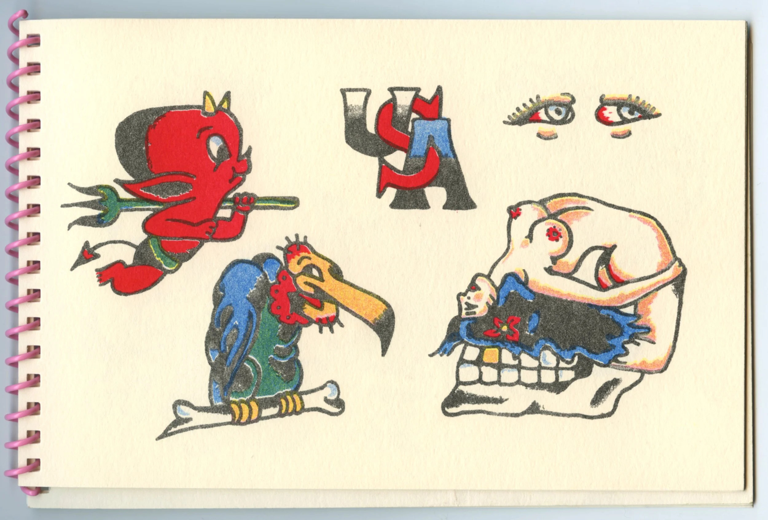James Joseph Rich, printed in Bright Red, Blue, Yellow, and Black